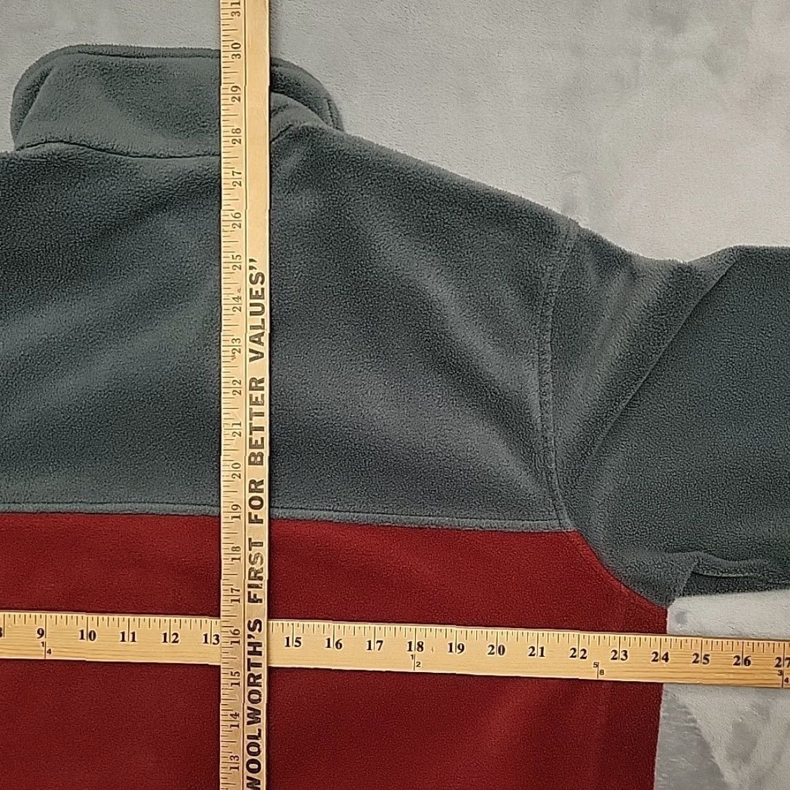 Vintage VINTAGE Columbia Fleece Jacket Mens Large Red Gray Full Zip Mock Neck Classic Outdoors Size US L / EU 52-54 / 3 - 7 Thumbnail