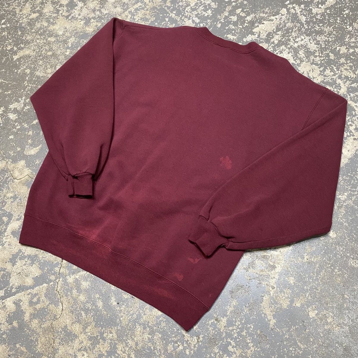 Russell Athletic × Vintage Vintage Russell Athletic Maroon Blank Boxy Crewneck Hoodie Size US L / EU 52-54 / 3 - 7 Thumbnail