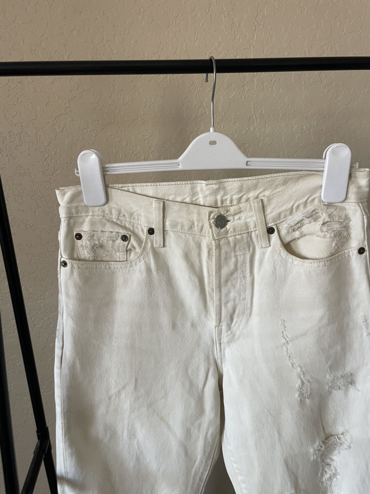 Levi's Vintage Clothing Distressed Antiqued Cutoff Button Fly cropped jeans Size US 30 / EU 46 - 8 Thumbnail