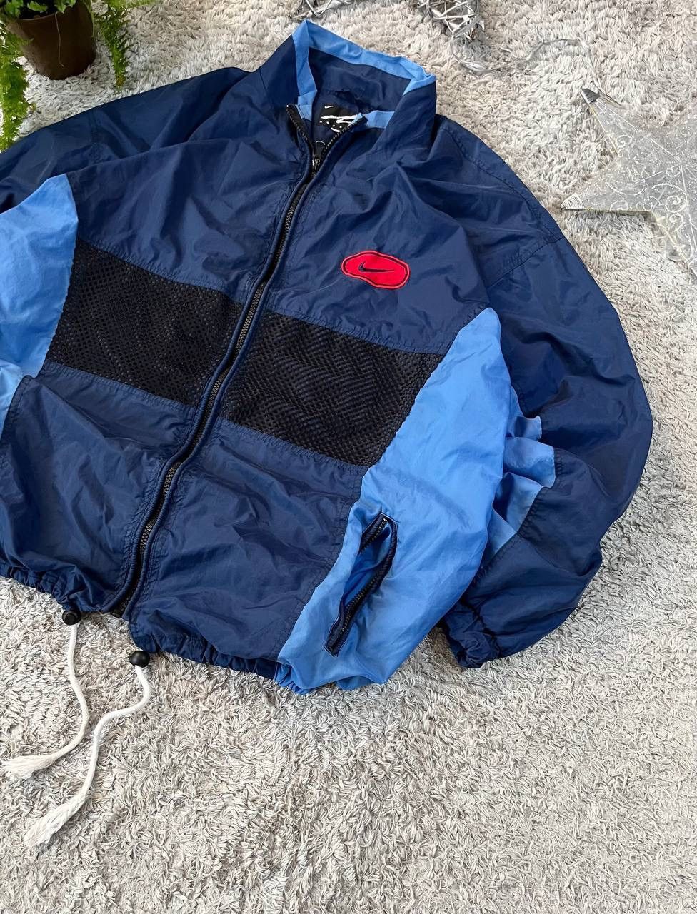 Nike × Vintage 90s Nike Vintage Light Jacket Streetwear Big Logo Swoosh Size US XL / EU 56 / 4 - 7 Thumbnail