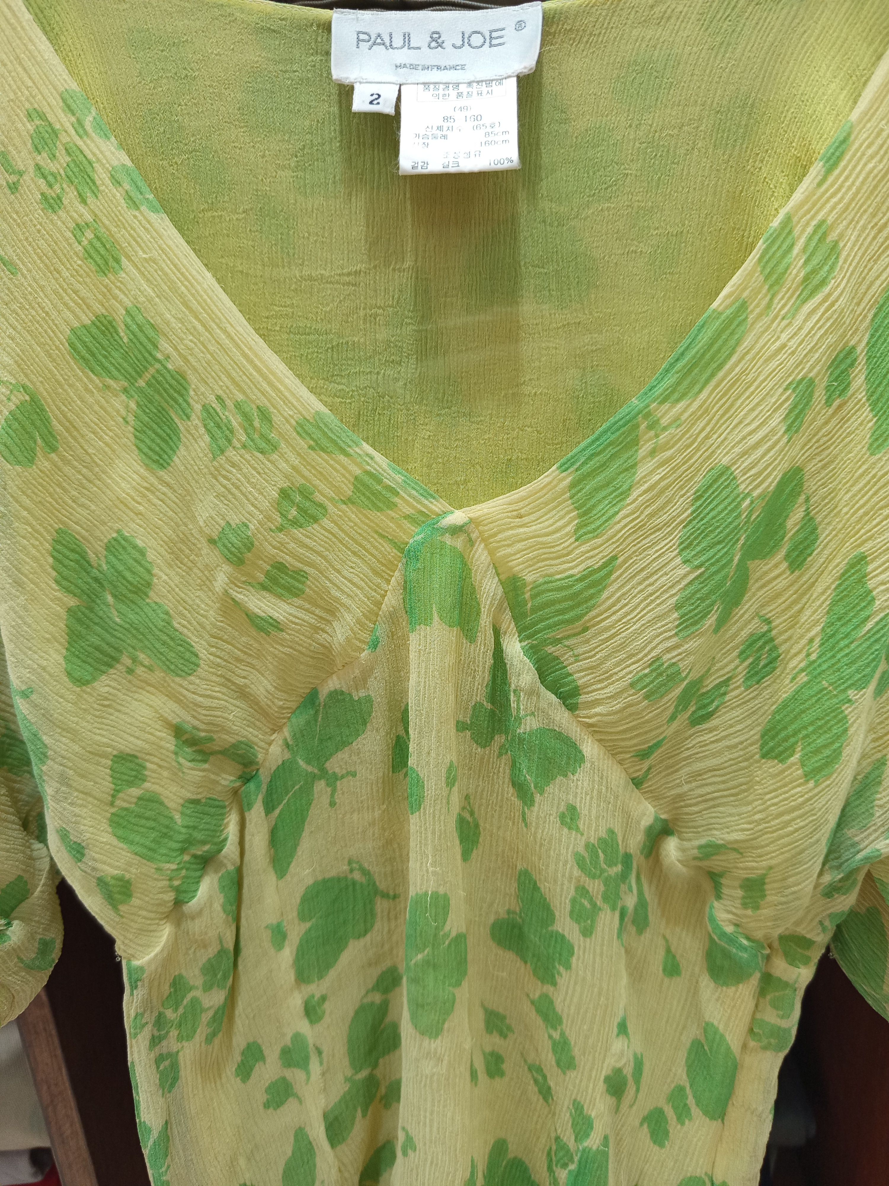 Paul & Joe Paul & Joe Butterfly Print Silk Blouse Made in France Size M / US 6-8 / IT 42-44 - 4 Thumbnail