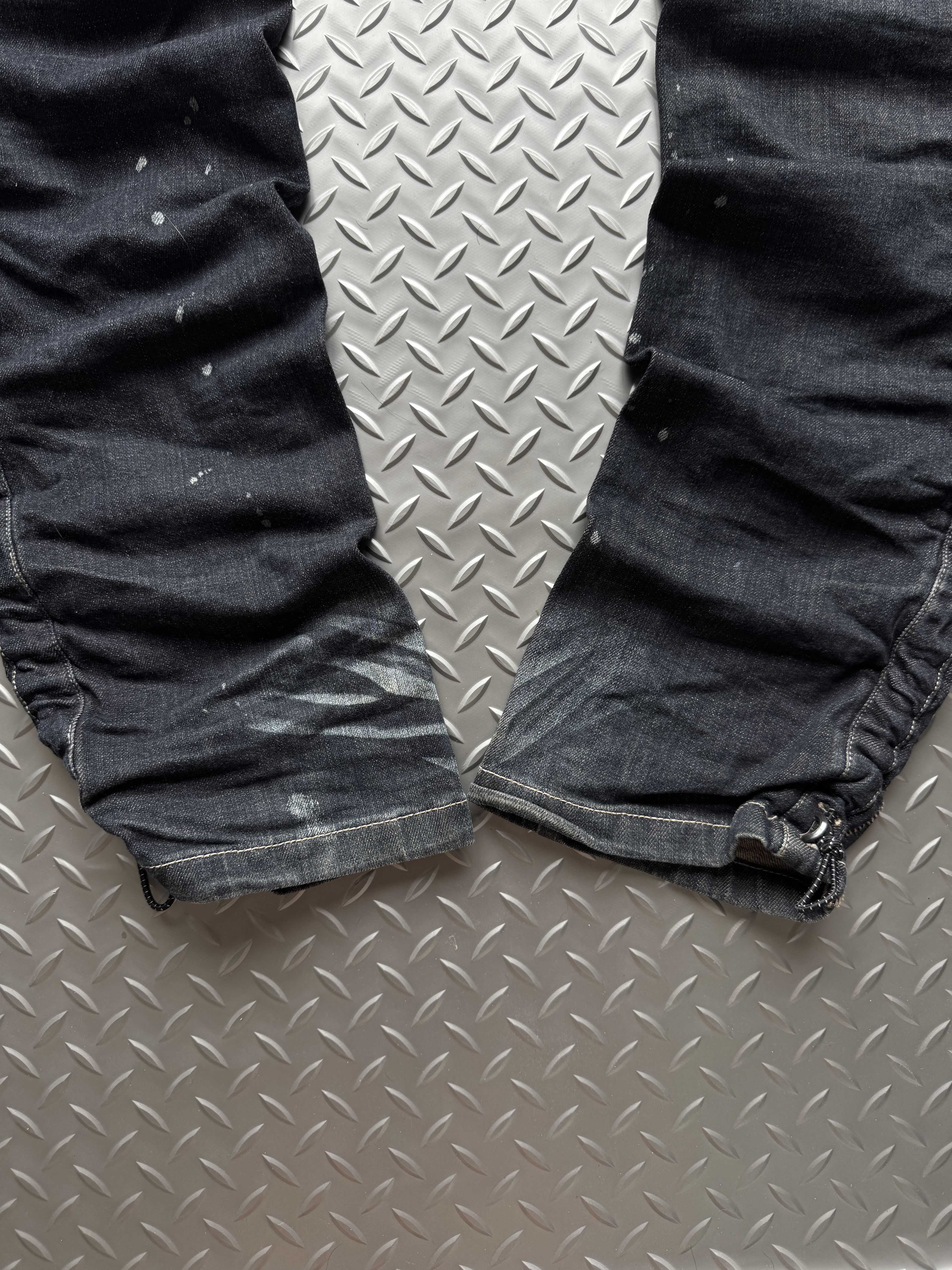 PPFM PPFM Destruct Product Ruched Biker Denim Jeans Size US 33 - 10 Thumbnail