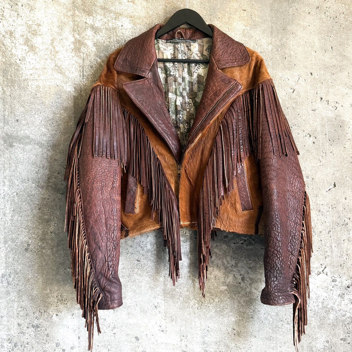 Vintage 1/1 VINTAGE Leather Pony Hair Western Fringe Rider Jacket Size US M / EU 48-50 / 2 - 2 Thumbnail