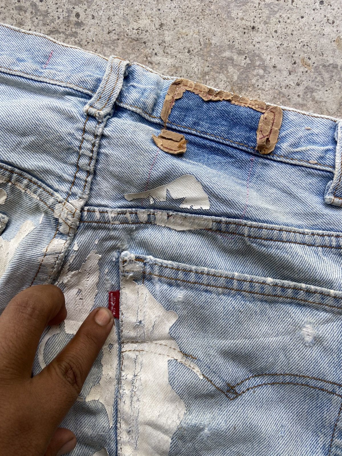 Levi's VINTAGE Levi’s 501 x HUNDREDCLUB Punk Rock Jeans Size US 30 / EU 46 - 10 Thumbnail