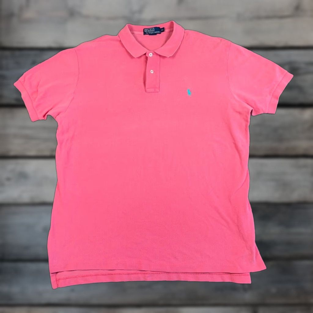 Polo Ralph Lauren Polo Ralph Lauren Classic Pique Polo Shirt Adult XL Dark Pink Embroidered Preppy 90s Mens Size US XL / EU 56 / 4 - 1 Thumbnail