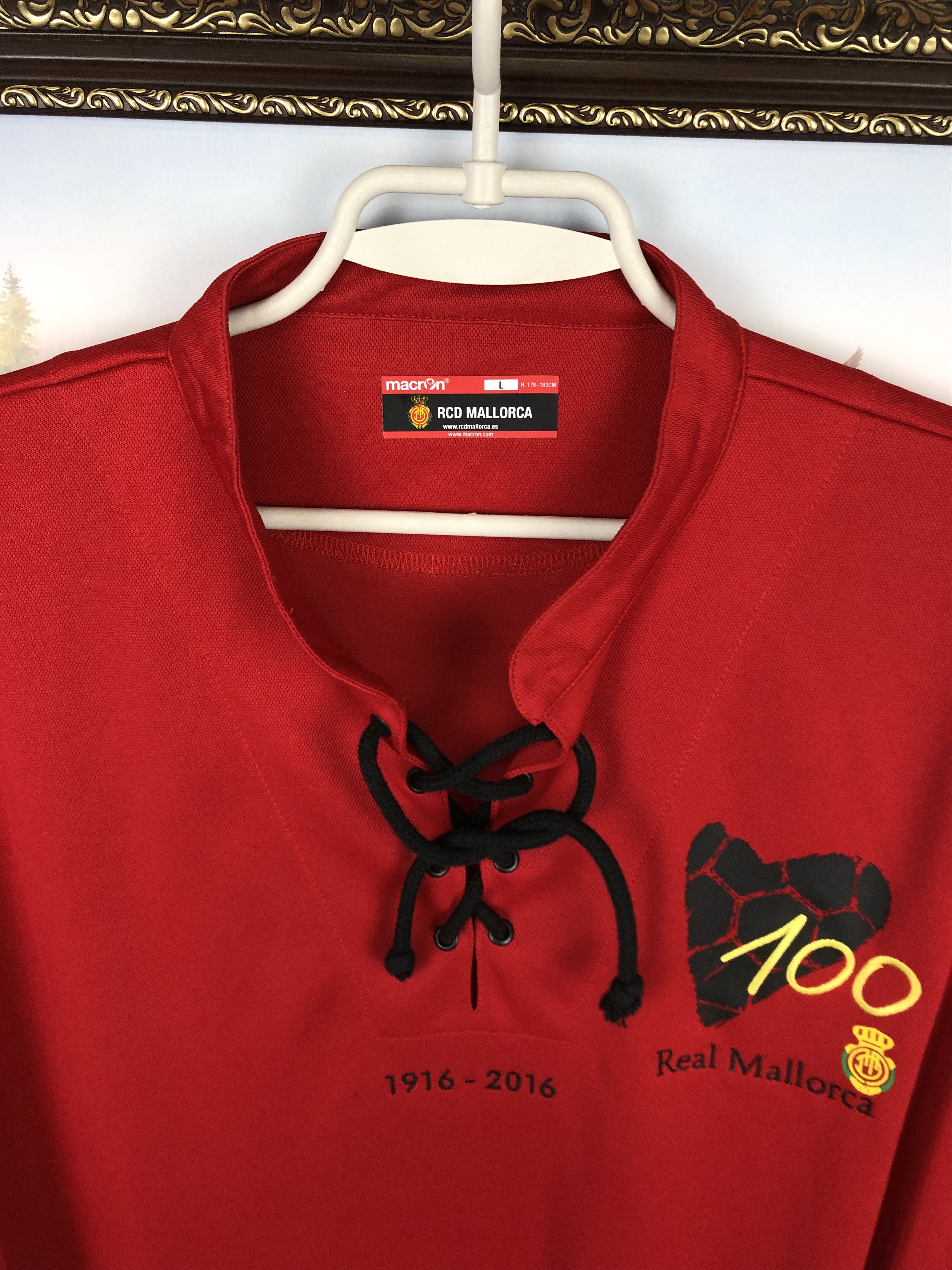 Macron 2016 Mallorca 100 Anniversary Shirt Football Soccer Jersey Size US L / EU 52-54 / 3 - 4 Thumbnail