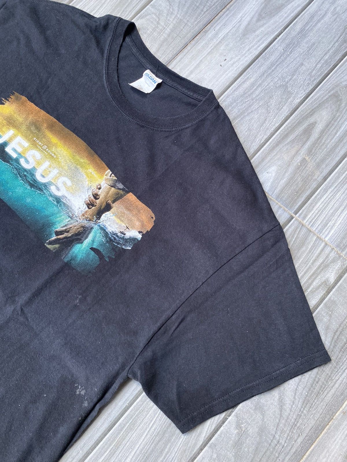 Vintage Jesus hand sight and sound graphic tee Size US XL / EU 56 / 4 - 3 Thumbnail