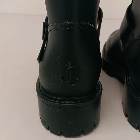 Jimmy Choo Jimmy Choo Yael Dk Green Biodegradable Rubber Rain Boots- 36 Size US 6 / IT 36 - 10 Thumbnail