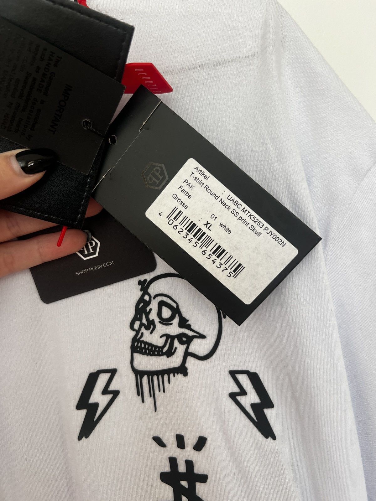 Philipp Plein Philipp Plein “Skull & Lightning” Graphic Tee – XL – New Size US XL / EU 56 / 4 - 3 Thumbnail