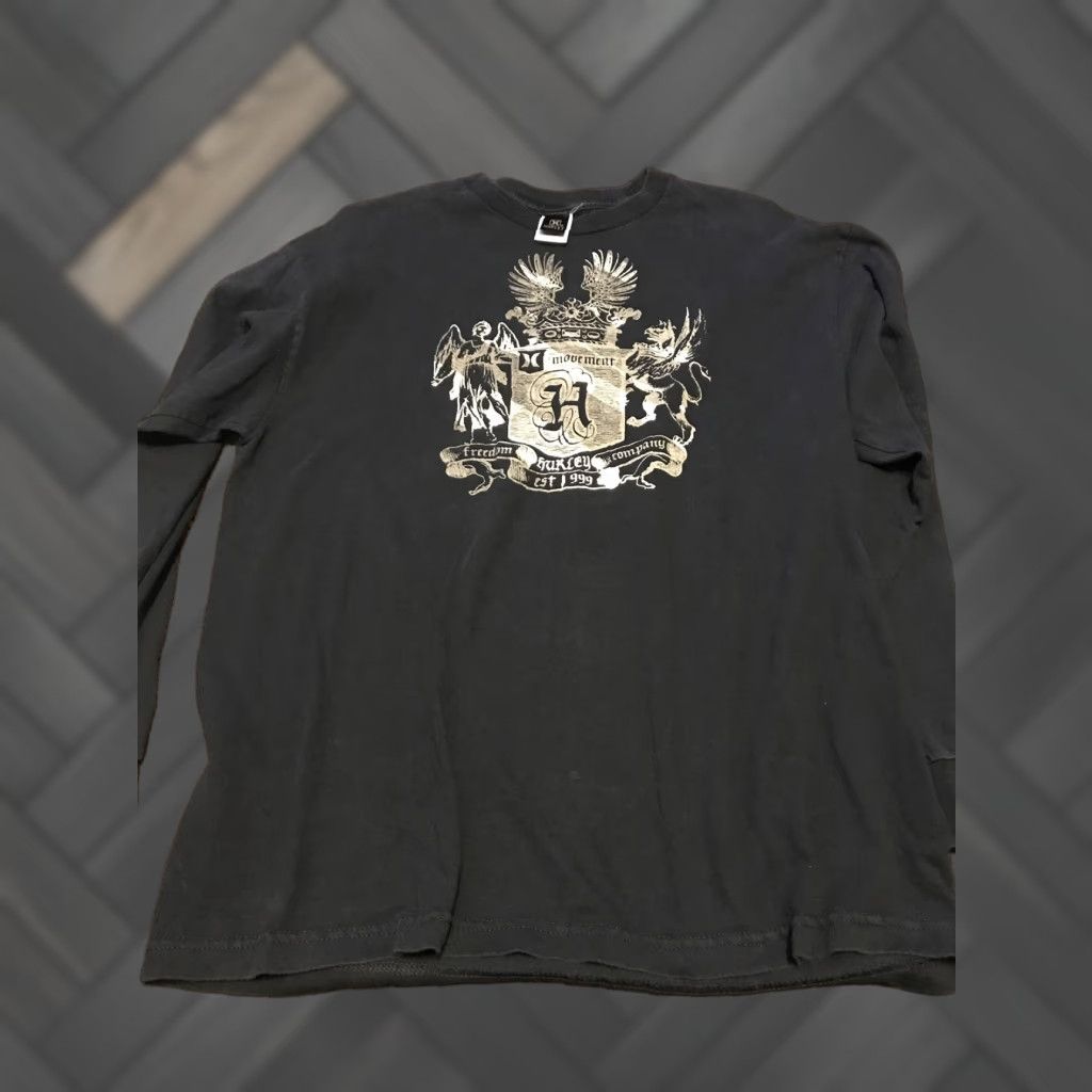 Hurley VINTAGE Hurley T-Shirt Long Sleeve XL Navy Blue Grunge Y2K Men Shirts Adult XL Blue Grunge Vintage Womens/Mens Size US XL / EU 56 / 4 - 1 Thumbnail