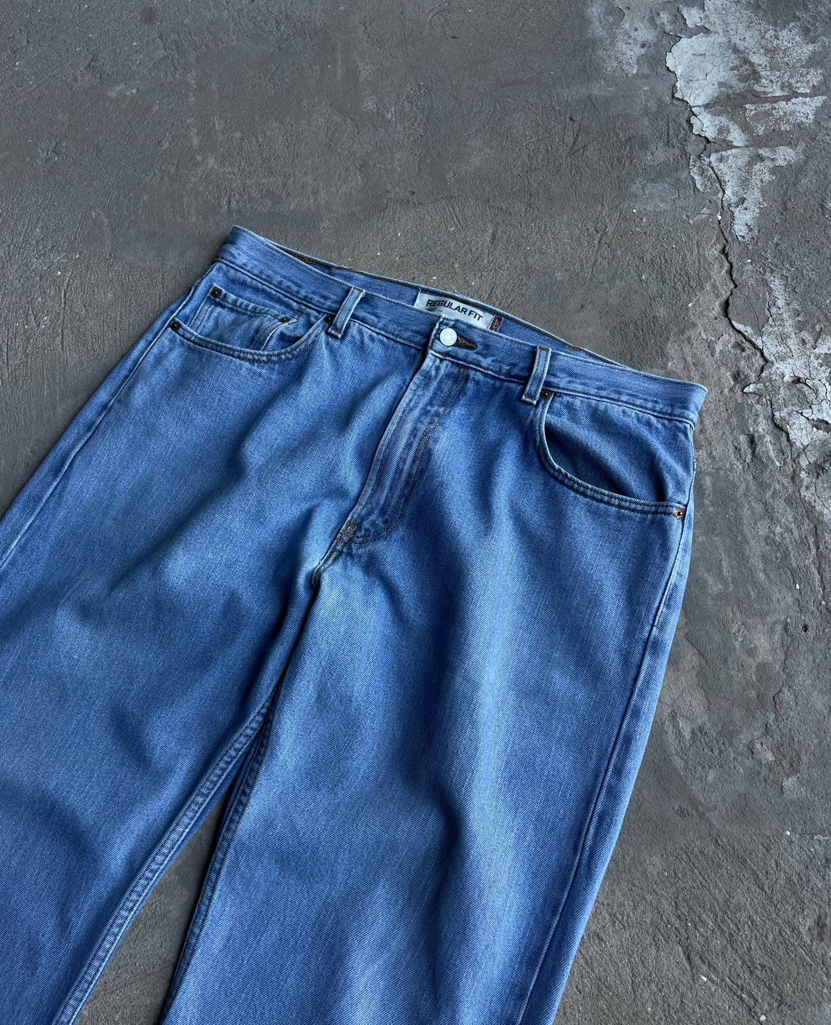 Levi's × Vintage Vintage Levi’s 505 Sky Blue Baggy Washed Pants Y2K Size US 36 / EU 52 - 4 Thumbnail