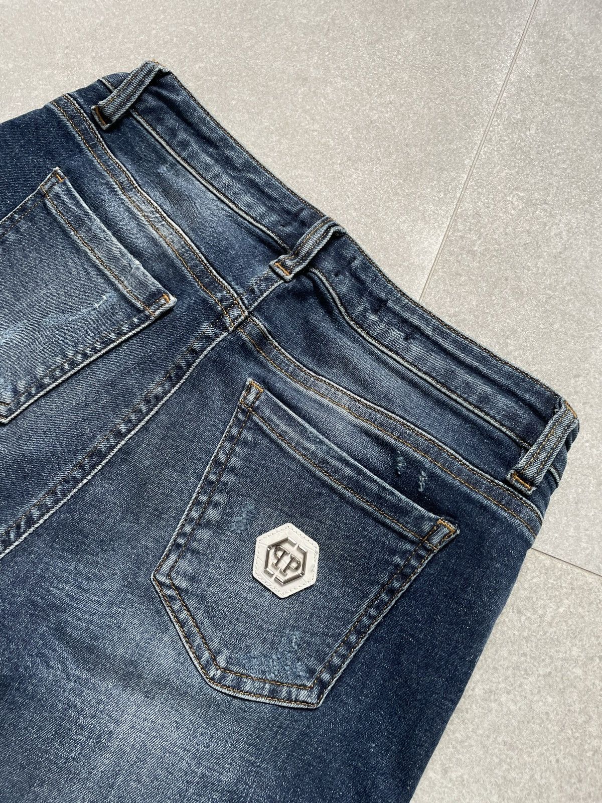 Philipp Plein Philipp Plein woman blue skinny jeans size 27 Size 27" / US 4 / IT 40 - 4 Thumbnail