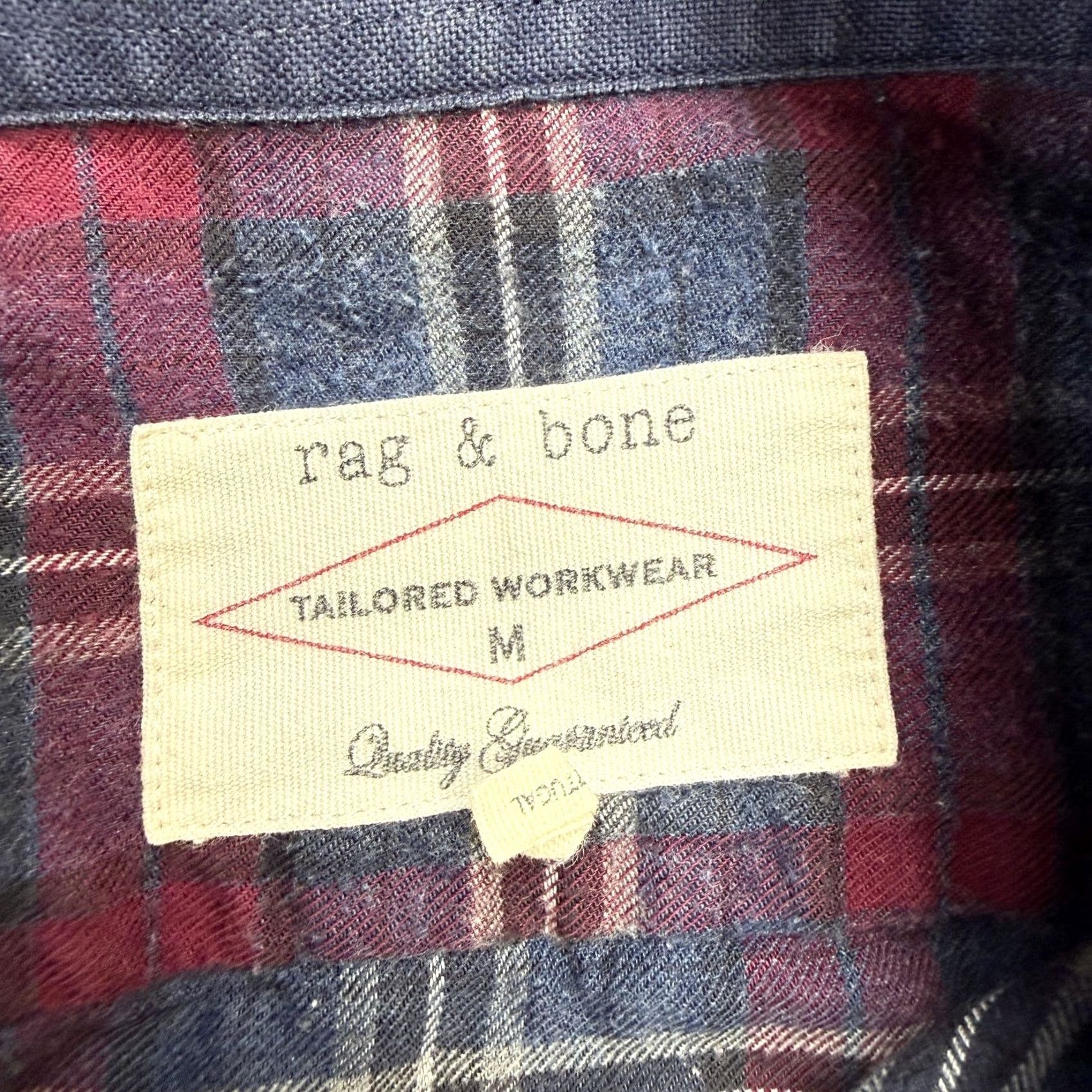 Rag & Bone rag & bone Shirt Mens Medium Plaid Flannel Button-Down Tailored Workwear Size US M / EU 48-50 / 2 - 5 Thumbnail
