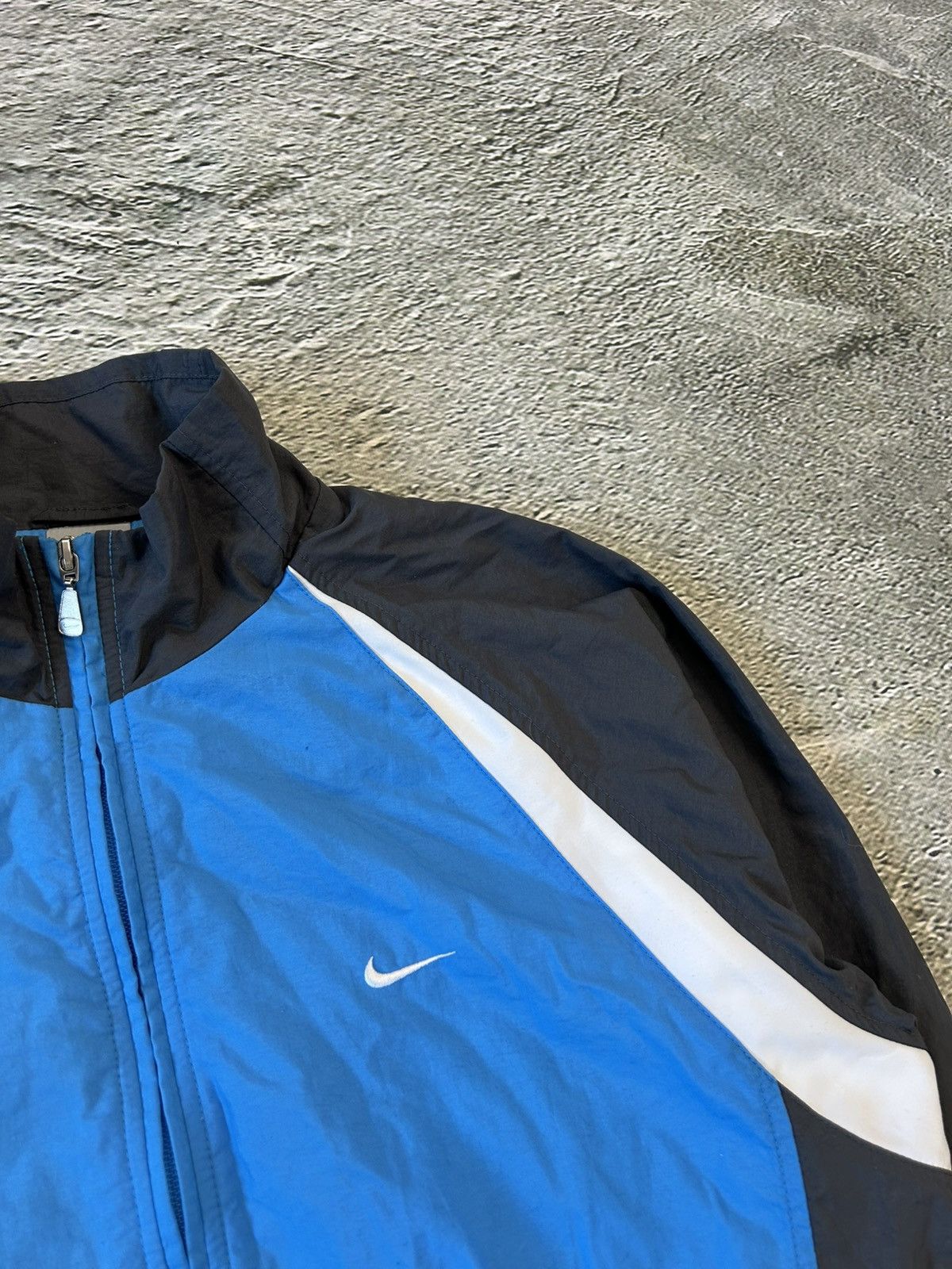 Nike × Vintage Nike track jacket nylon baby blue white vintage drill Y2K TN Size US M / EU 48-50 / 2 - 3 Thumbnail