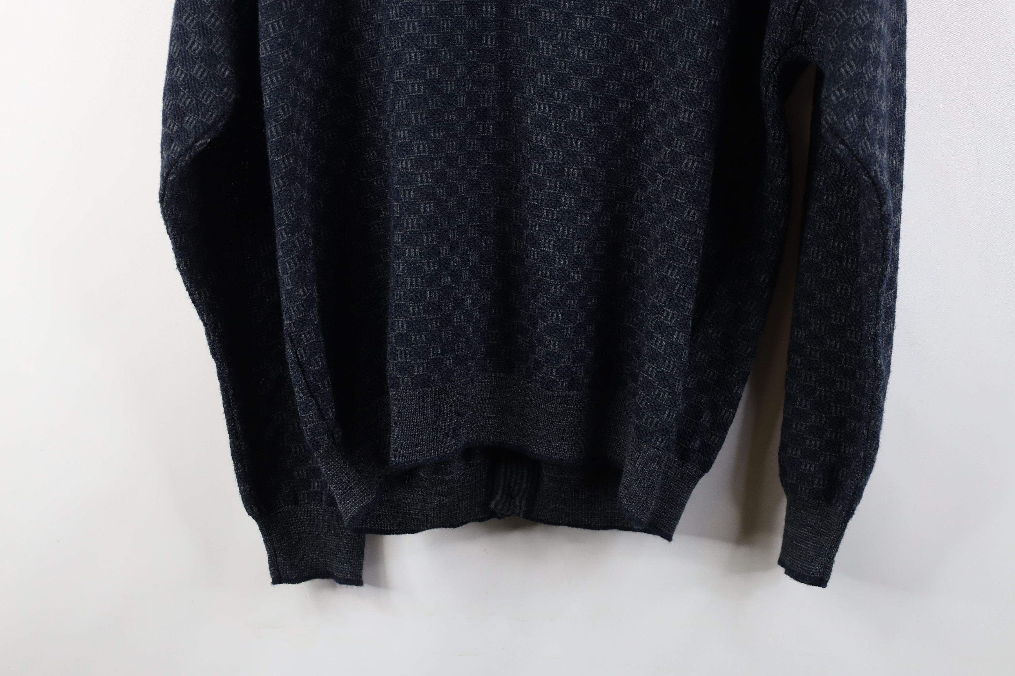 Vintage Vintage 90s Streetwear Checkered Knit Cardigan Sweater Size US L / EU 52-54 / 3 - 11 Thumbnail