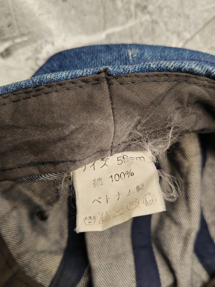 If Six Was Nine Vintage 4panel Japanese Brand Denim Cap Hat Size ONE SIZE - 5 Thumbnail