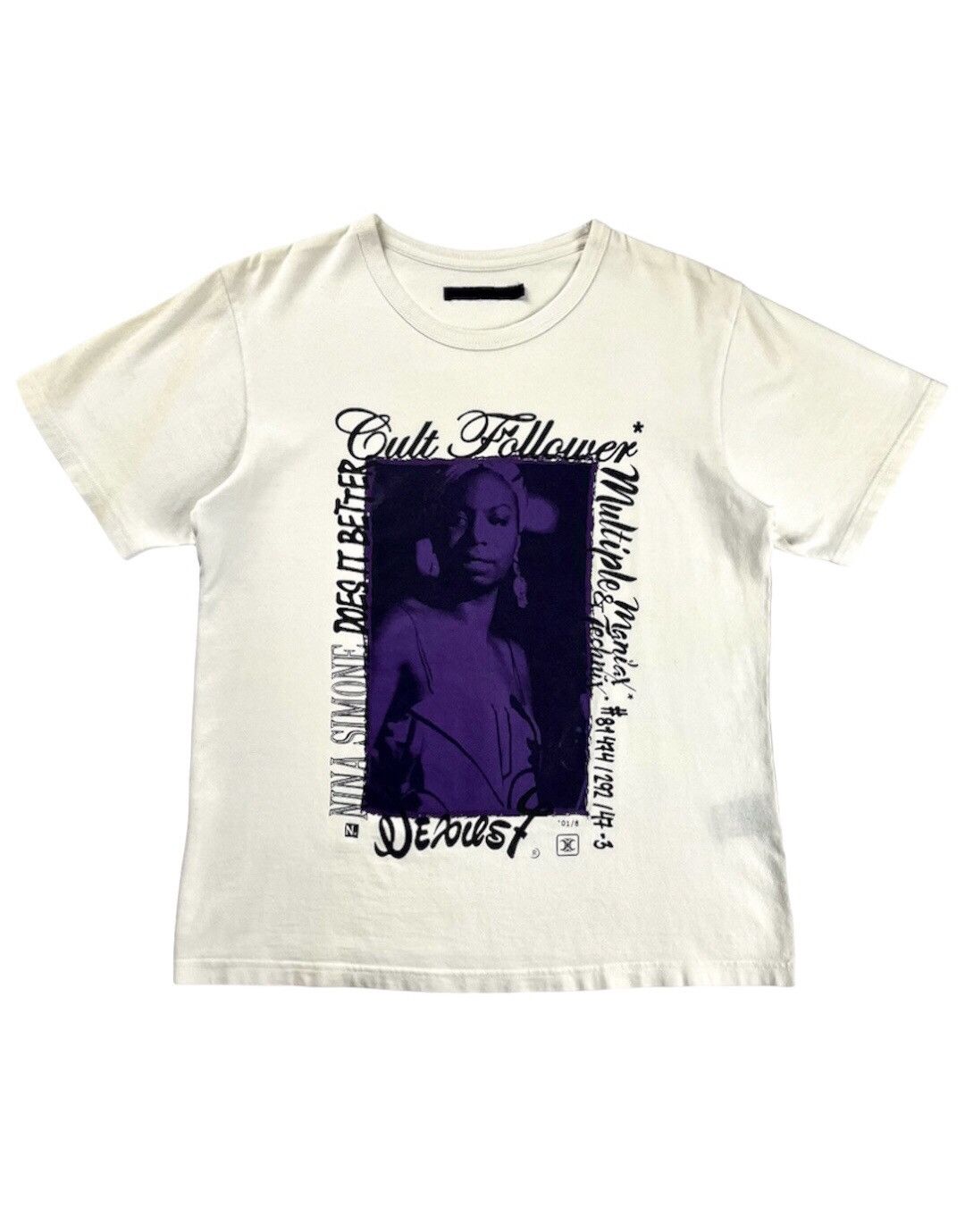 Image of Nexus Vii Nexus7 Cult Follower Nina Simone Tee in White, Men's (Size Small)