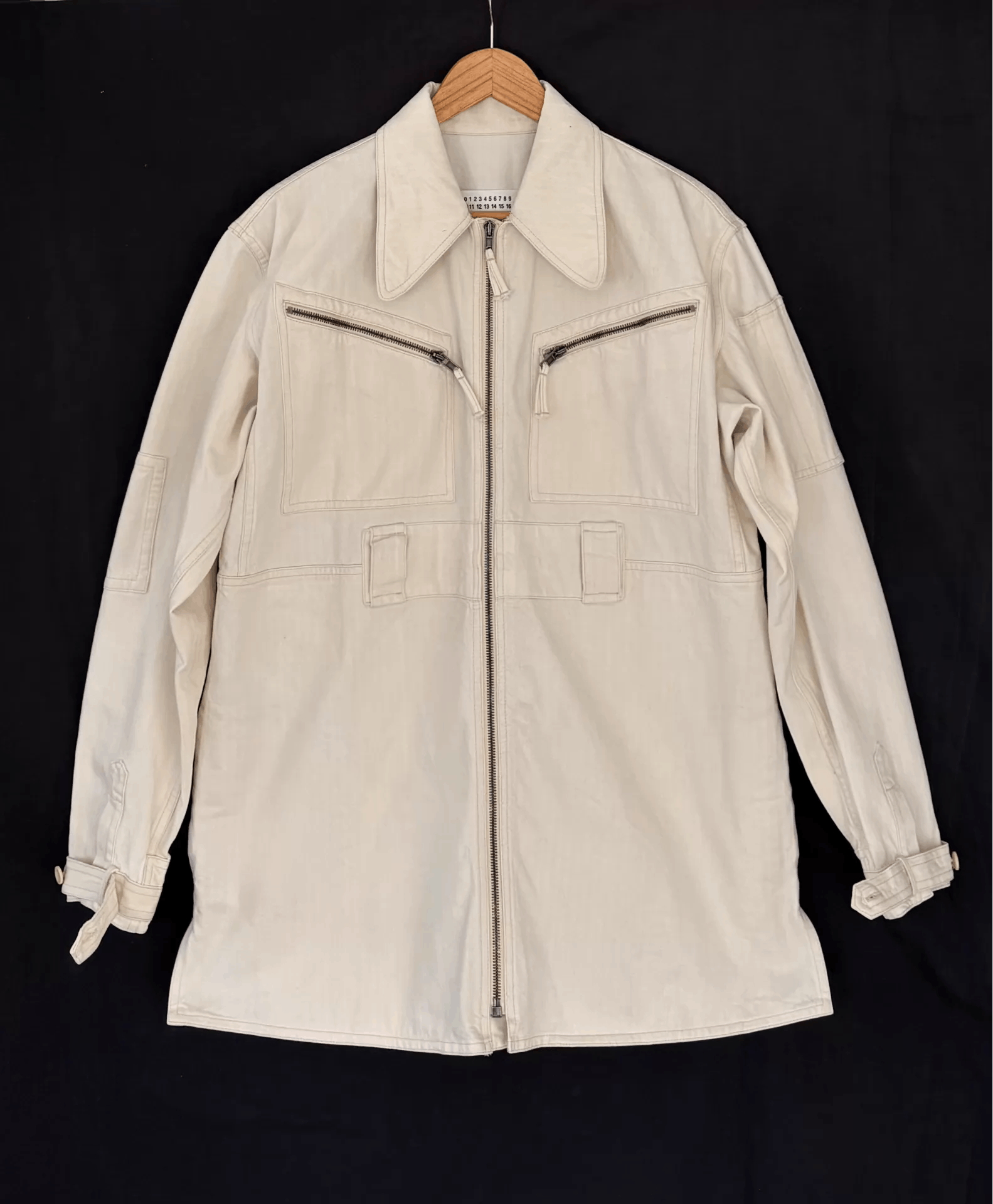 Maison Margiela Maison Margiela Men's Off-White Denim Workwear Jacket Ｑ21 Size US S / EU 44-46 / 1 - 1 Thumbnail