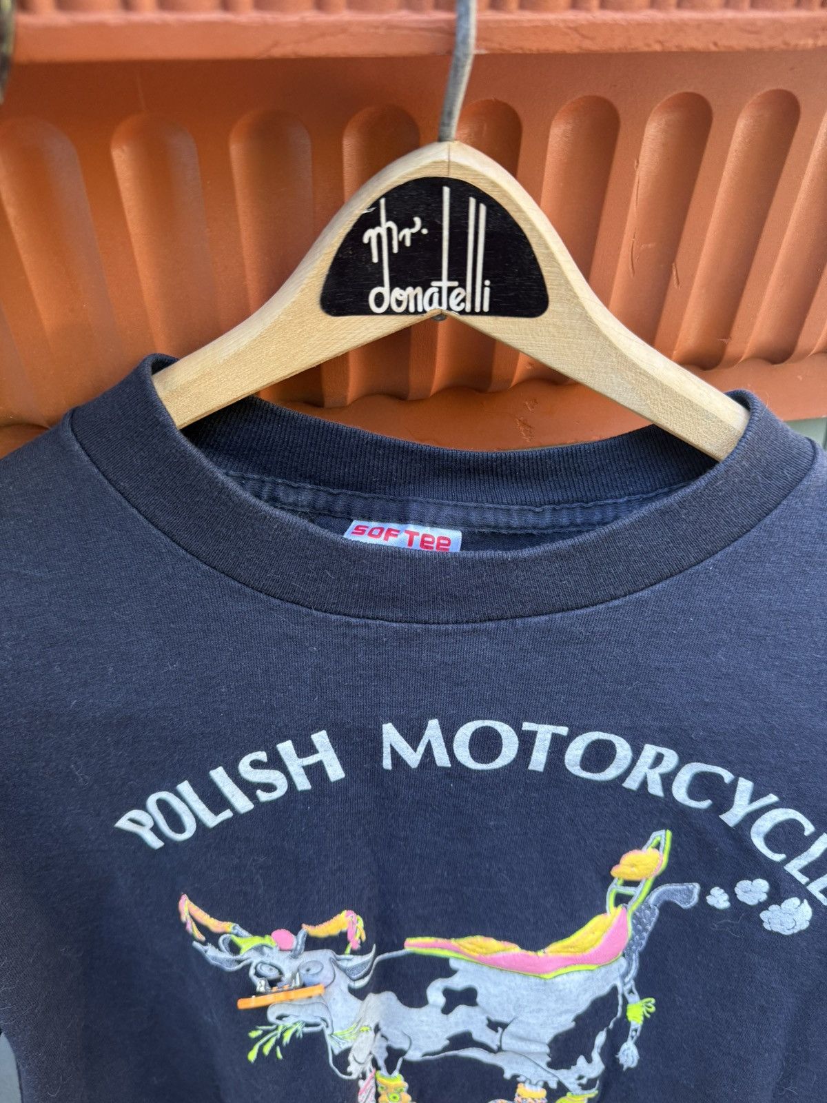 Vintage Vintage motorcycle tee 1990s single stitch L softee Size US L / EU 52-54 / 3 - 5 Thumbnail