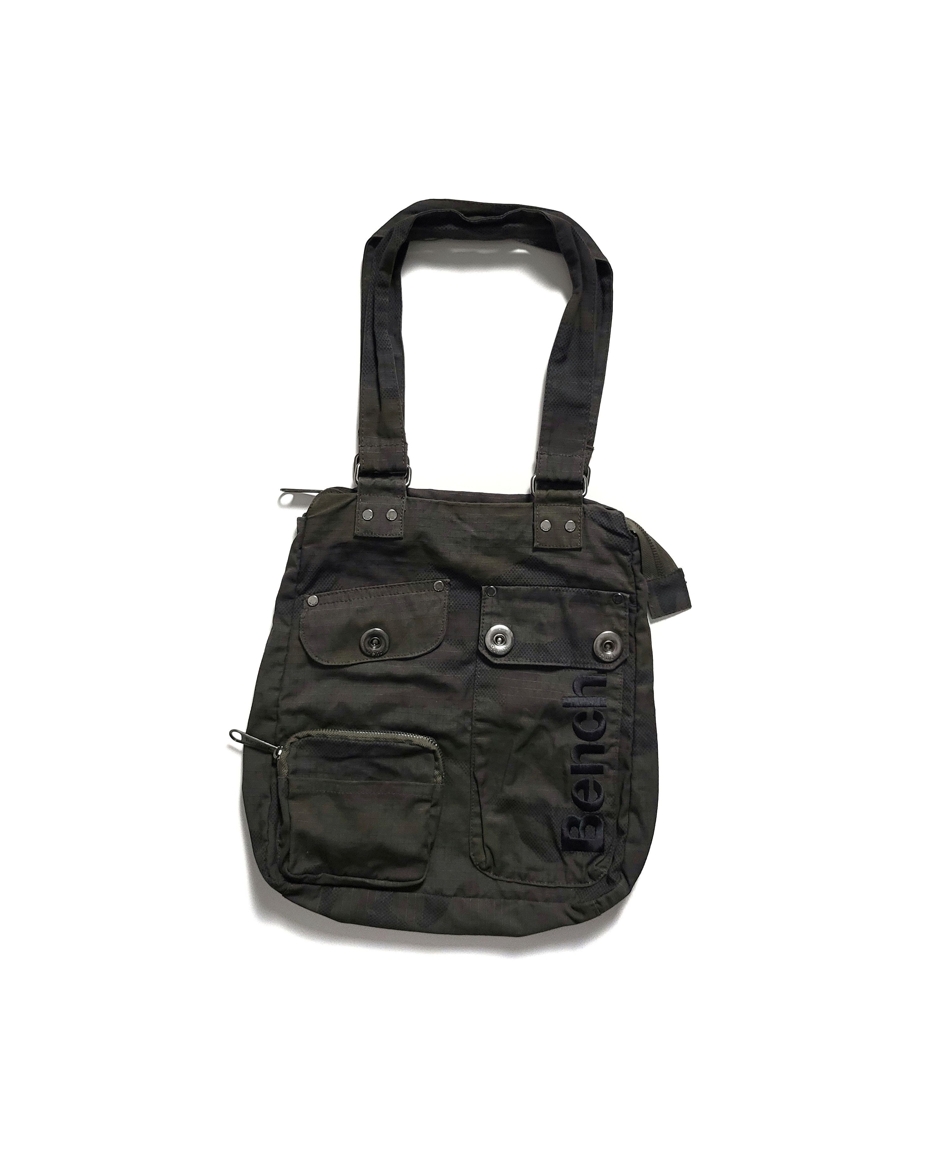 Avant Garde x Bench Vintage Bench Multipocket Cargo Shoulder Tote Bag Camo Y2K, Men's