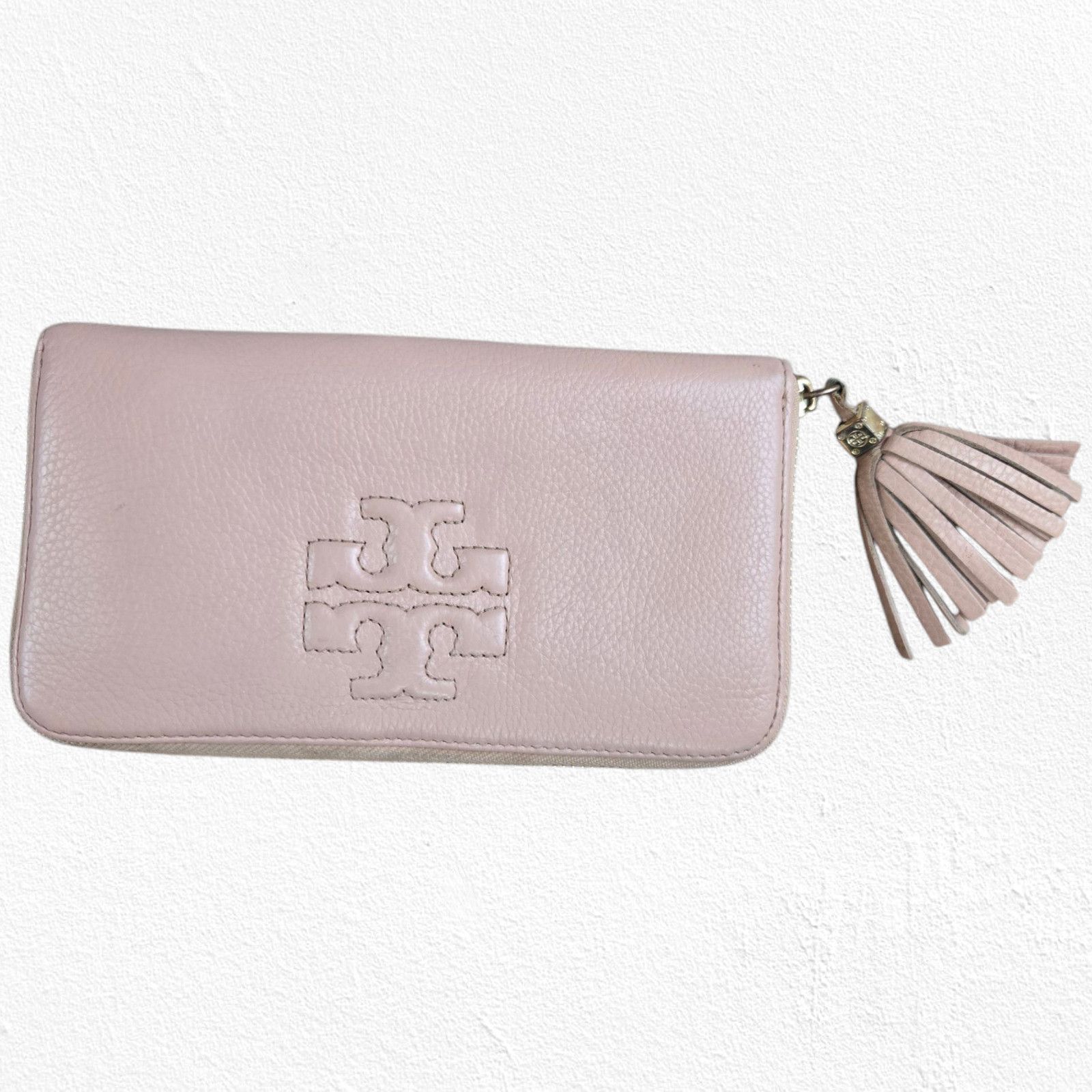 Tory Burch Tory Burch Amanda Pink Leather Zip Wallet Size ONE SIZE - 12 Thumbnail