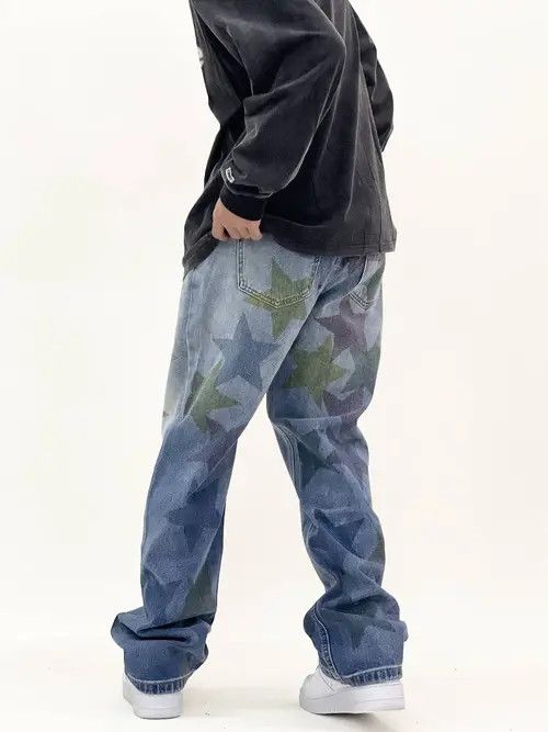 VIBE Vintage Wash Y2K Street Hip Hop Micro Flare Jeans Size US 30 / EU 46 - 5 Thumbnail