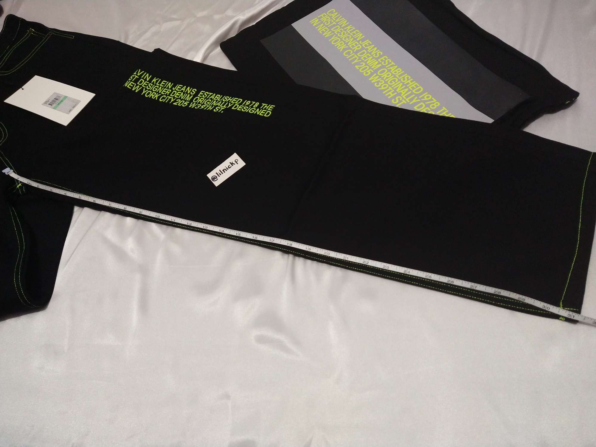 Calvin Klein 205W39NYC EST. 1978 Baggy Black Hole Jeans Size US 34 / EU 50 - 7 Thumbnail
