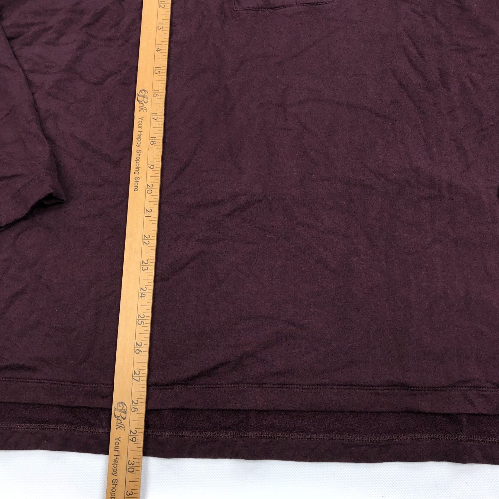 Vintage VINTAGE Pure Jill Tranquility Fleece Button Collar Tunic Top Women's 3X Burgundy Size XXL / US 16-18 / IT 52-54 - 4 Thumbnail