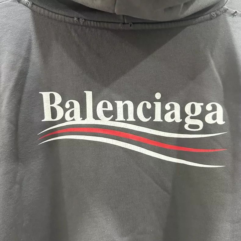 Balenciaga Balenciaga Hoodie, Size XS, Smoke Gray, with Logo Size US XS / EU 42 / 0 - 5 Thumbnail