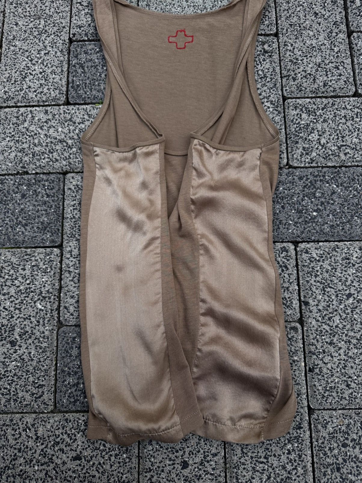 A.F. Vandevorst Archival A.F. Vandevorst Brown Mixed-Media Tank Top Size M / US 6-8 / IT 42-44 - 5 Thumbnail