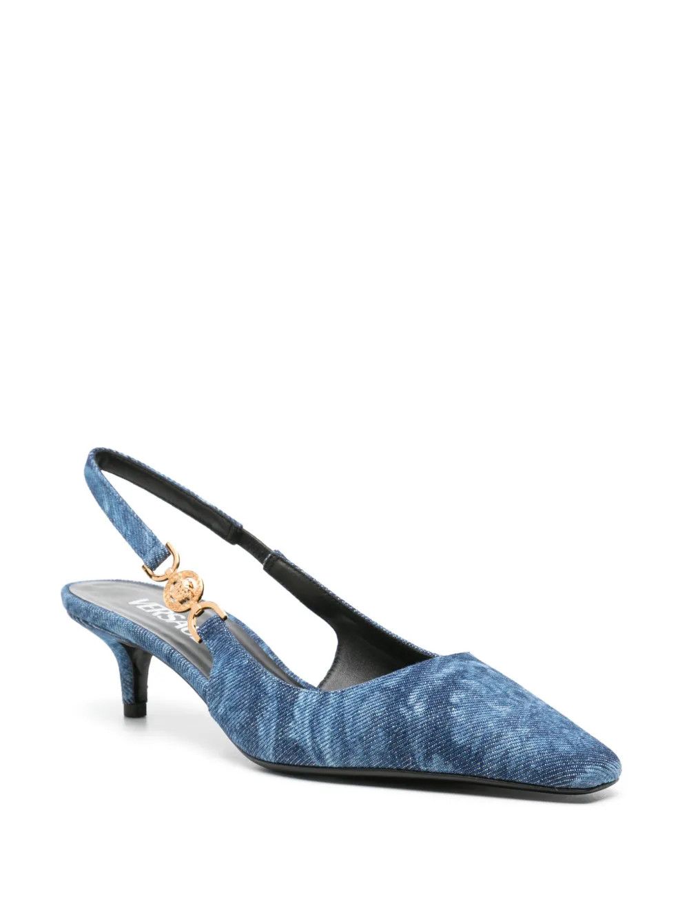 Versace o1y0226 Denim Pumps in Blue Size US 5 / IT 35 - 2 Thumbnail