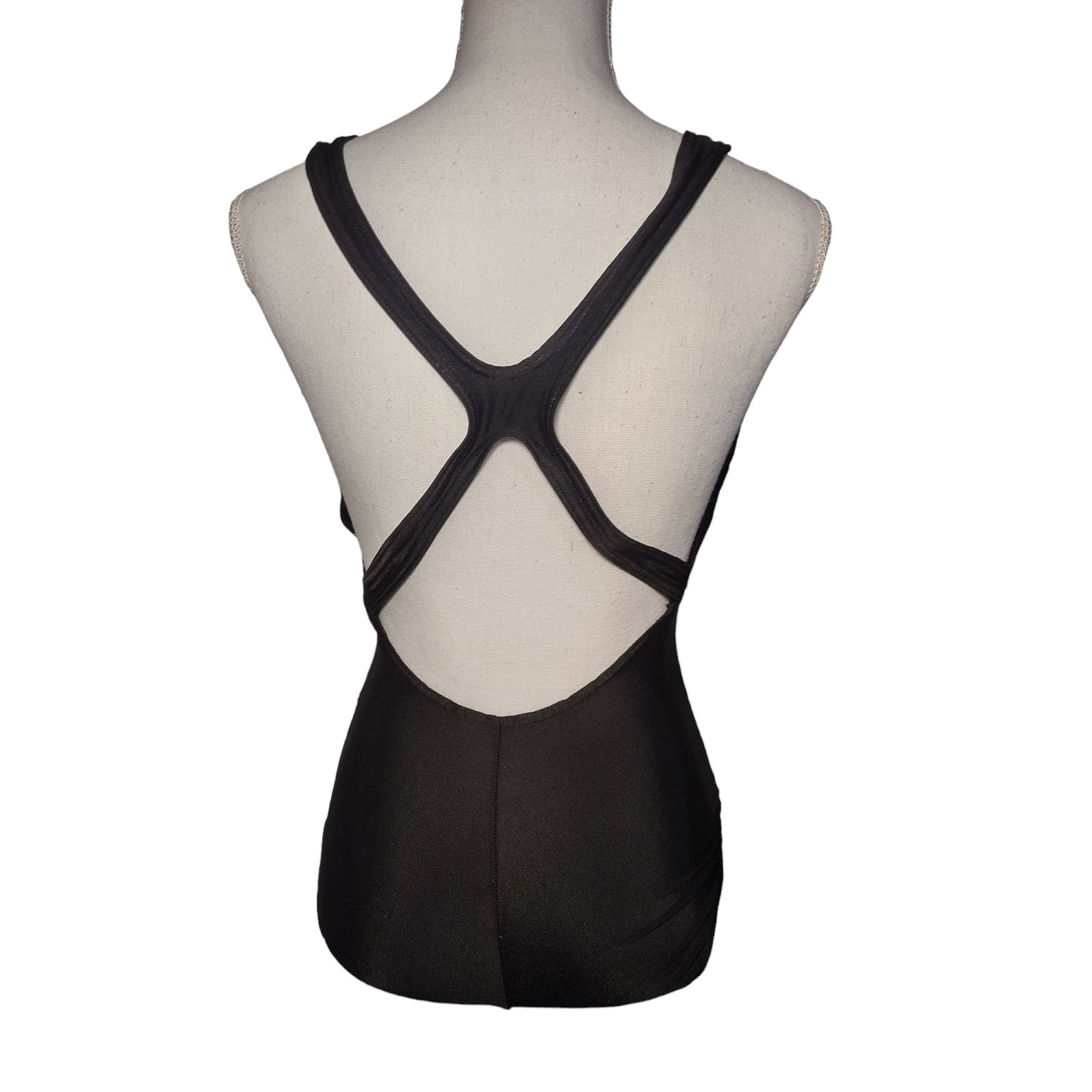 Speedo Speedo Womens One-Piece Swimsuit Sleeveless Black Size 12 Size ONE SIZE - 3 Thumbnail