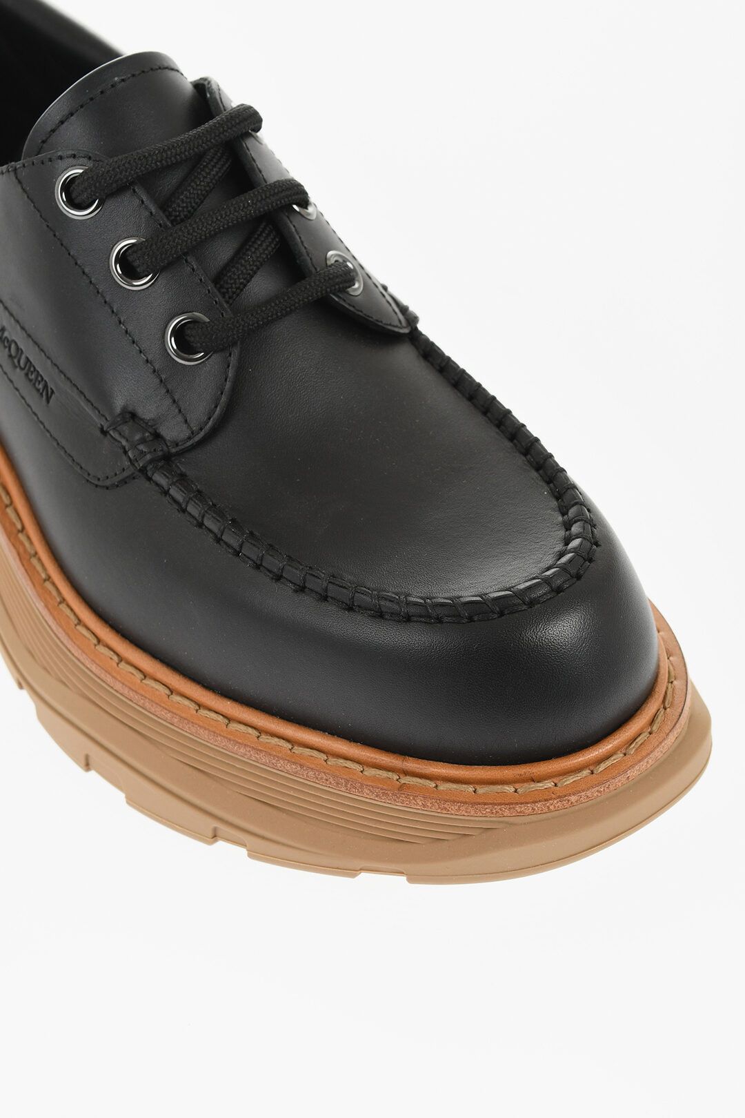 Alexander McQueen og1mm0925 Leather Lace-up Shoes in Black Size US 7 / EU 40 - 4 Thumbnail