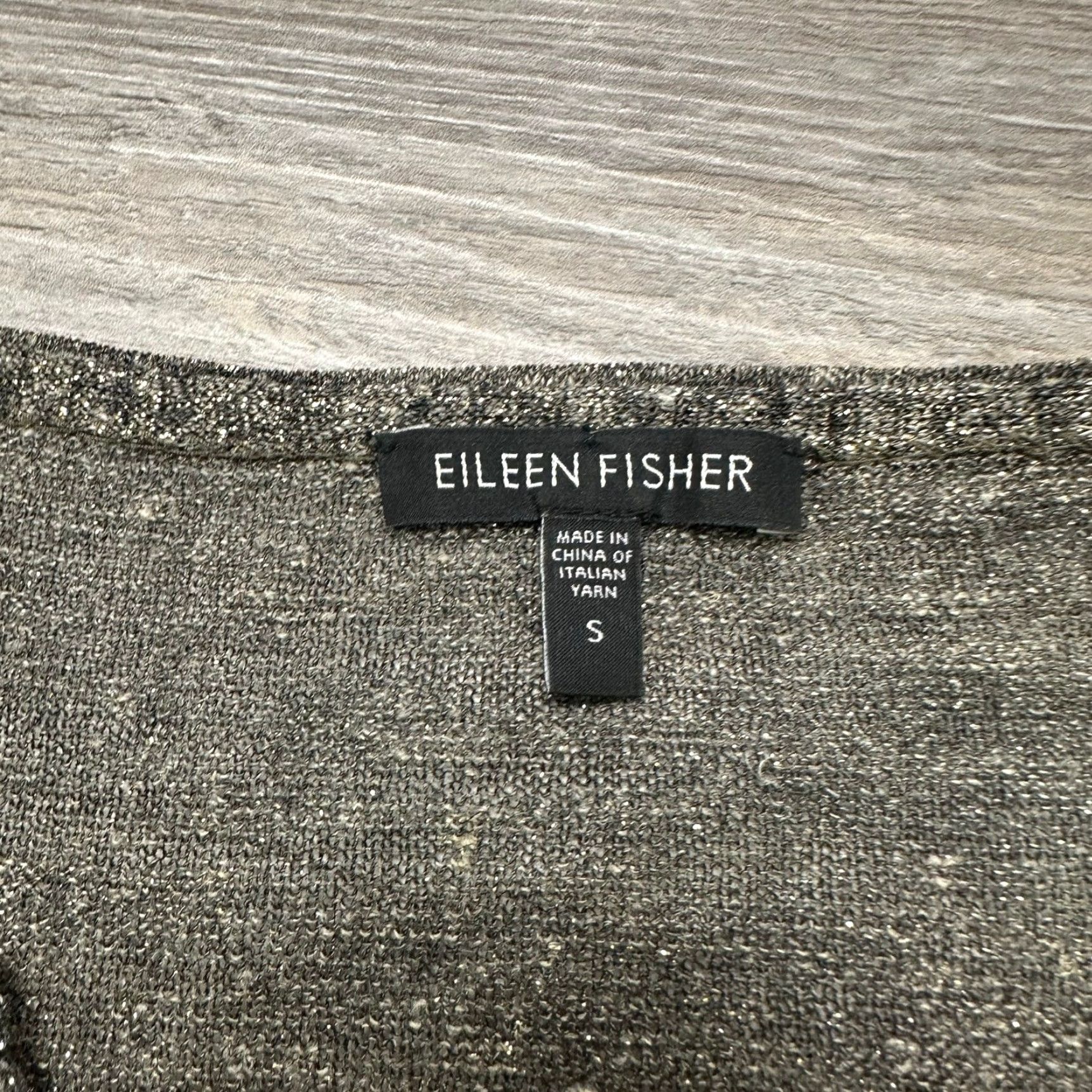 Eileen Fisher Eileen Fisher Tank Top Womens S Metallic Gold Shimmer Linen Blend Summer Jazzy Size S / US 4 / IT 40 - 4 Thumbnail