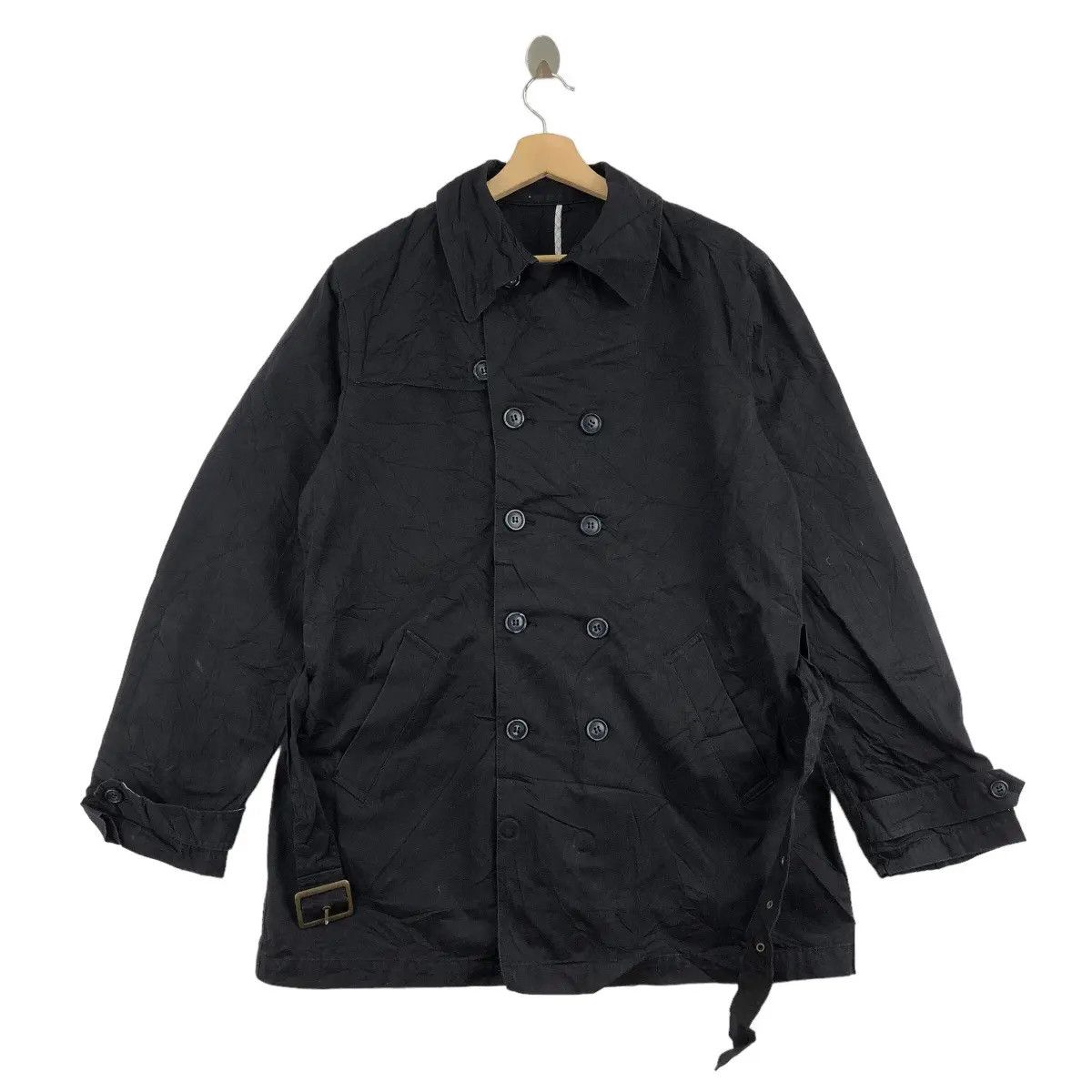 Takeo Kikuchi Vtg TAKEO KIKUCHI JAPAN Minimalist Peacoat Trench Coat Size L / US 10 / IT 46 - 1 Thumbnail