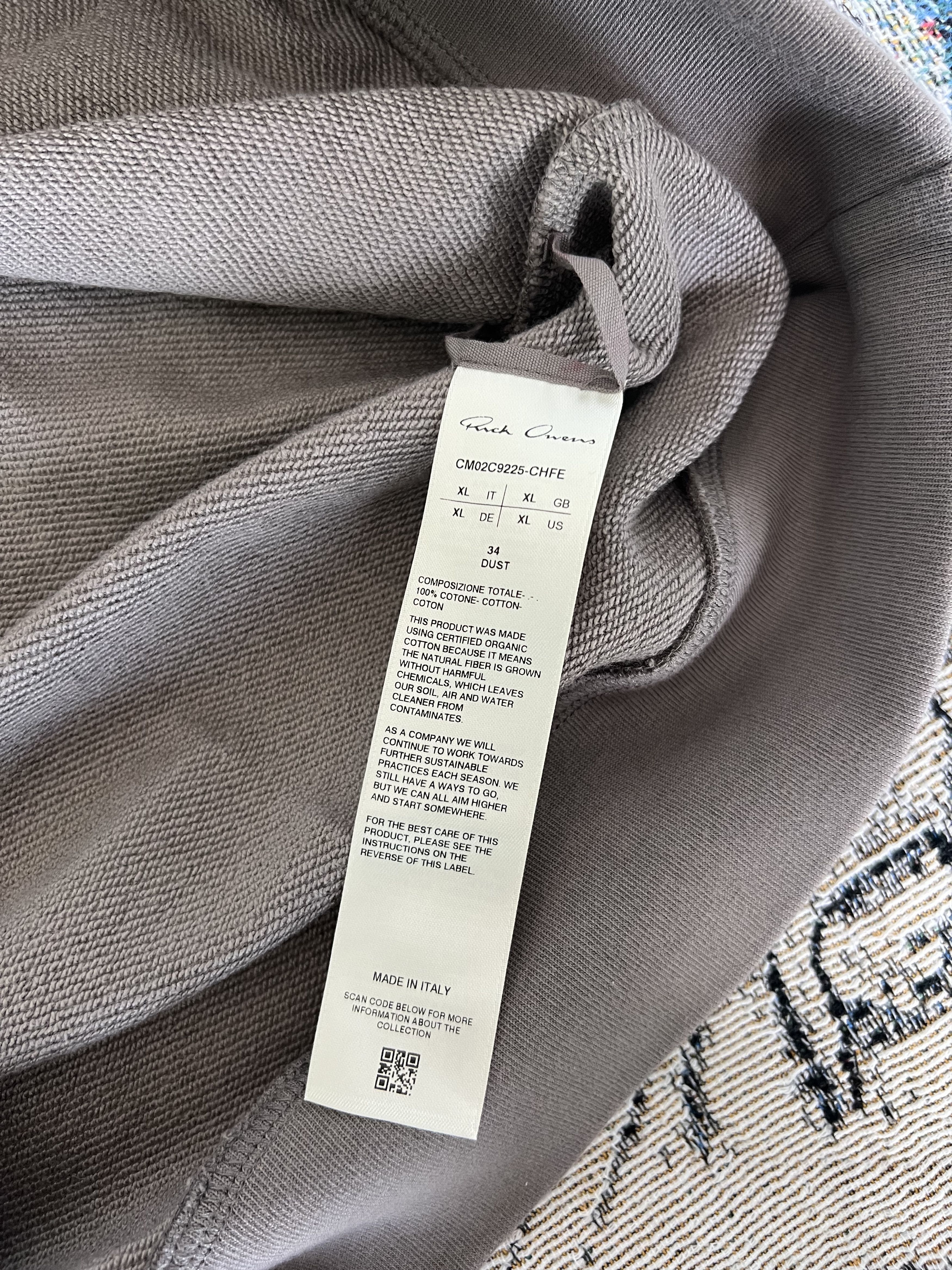 Champion × Rick Owens Rick Owens Champion Pullover Sweatshirt in Dust Size US XL / EU 56 / 4 - 7 Thumbnail