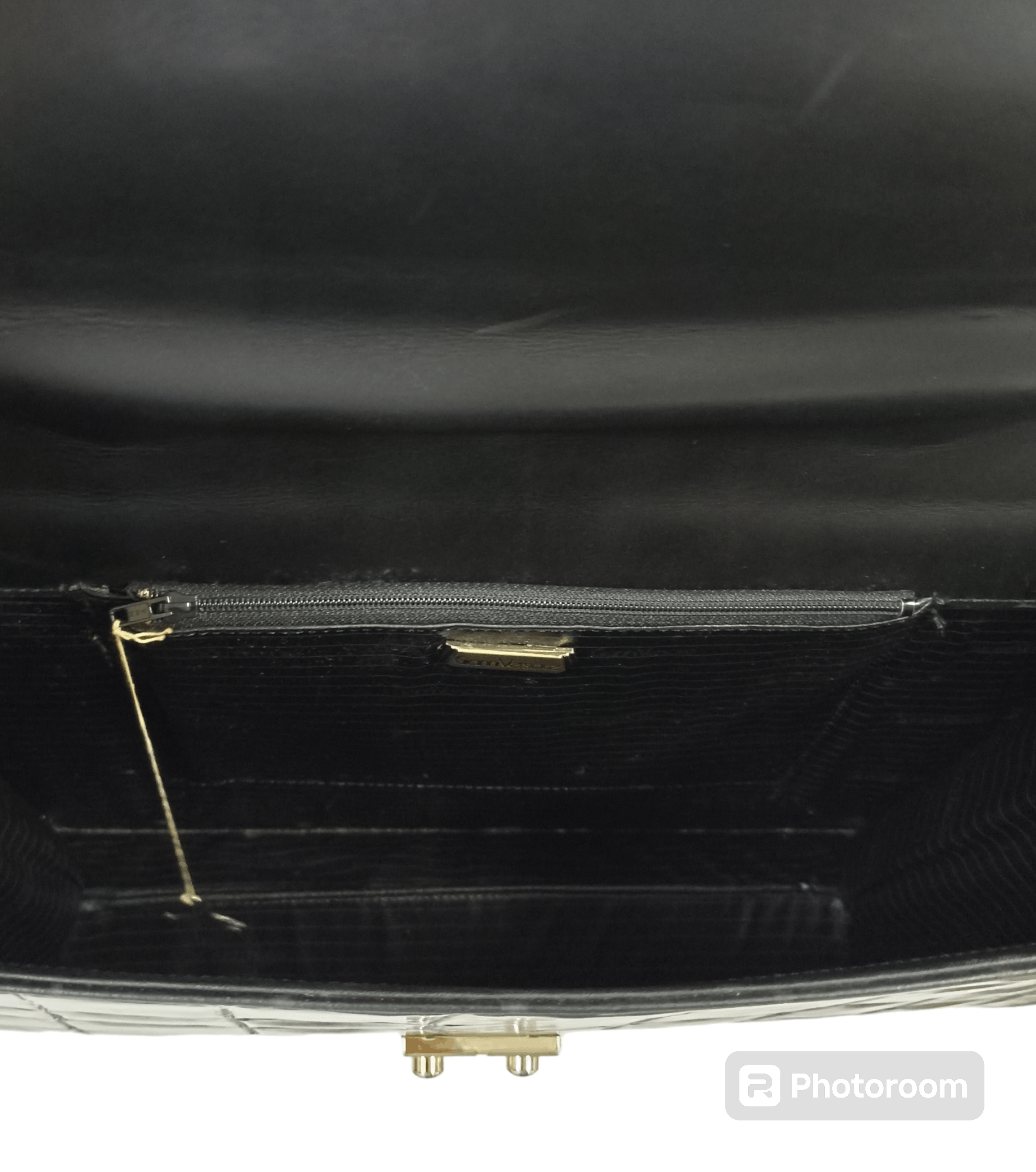 Versace VERSACE CROCODILE EMBOSSED LEATHER BRIEFCASE BUSINES BAG Size ONE SIZE - 6 Thumbnail
