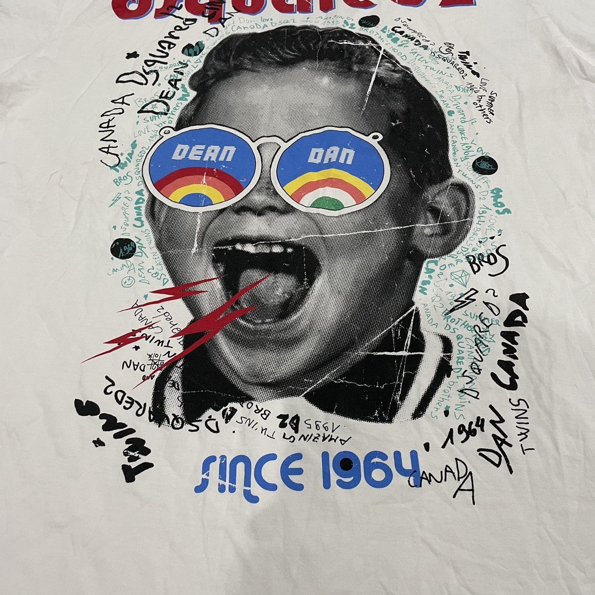 Affliction × Dsquared2 Dsquared 2 tee shirt drugs sex skeleton Angel wings dean den Size US L / EU 52-54 / 3 - 2 Thumbnail