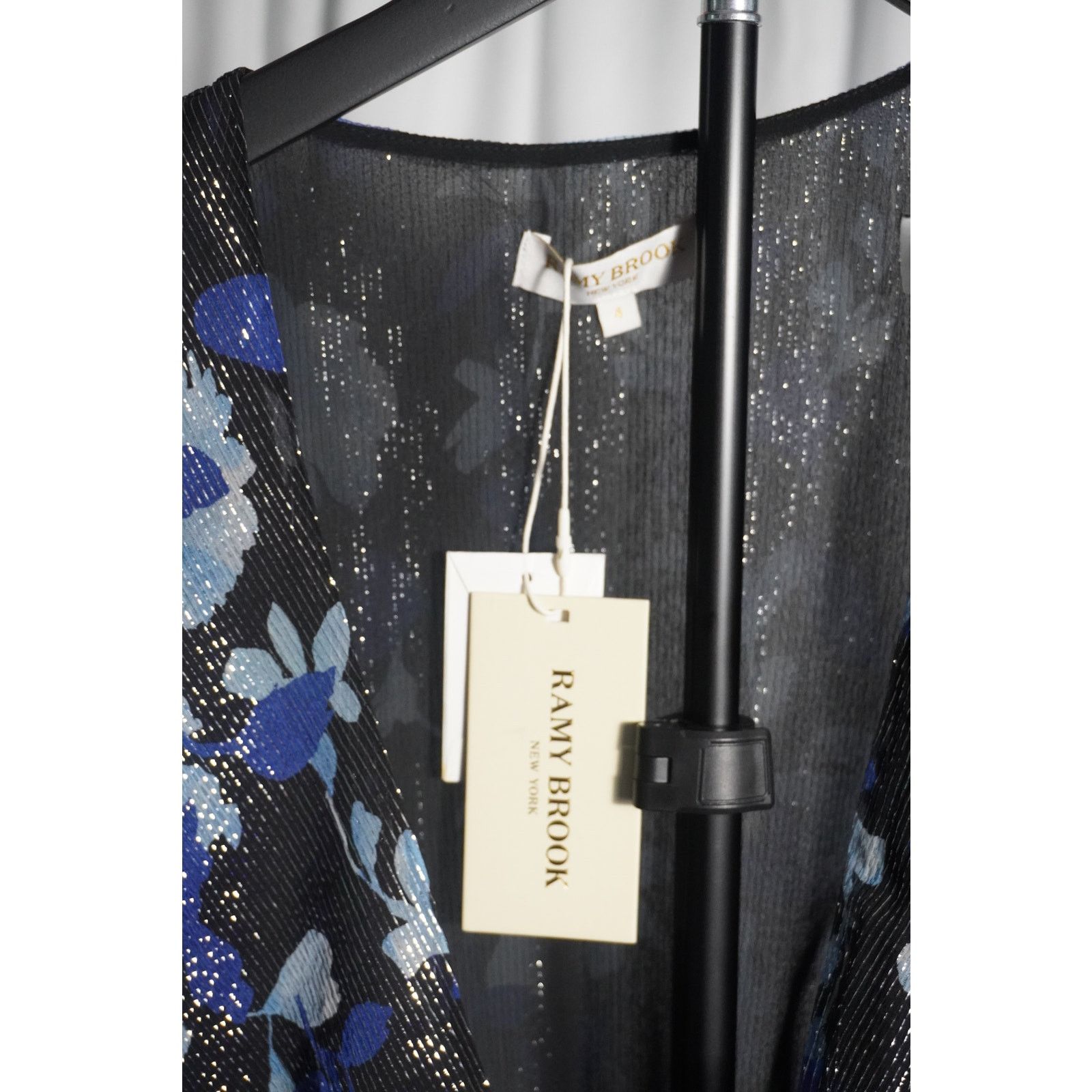 Ramy Brook Ramy Brook Willow Dress Floral Metallic TieFront Long Sleeve Size S / US 4 / IT 40 - 5 Thumbnail