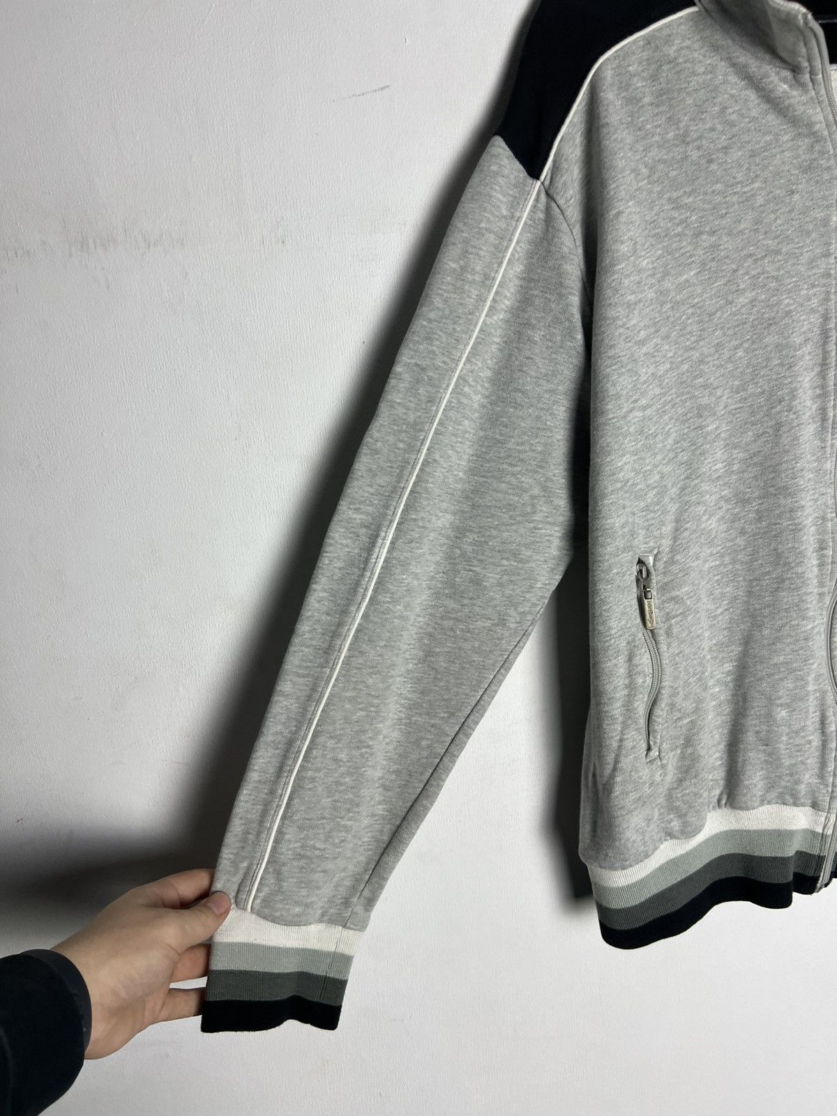 Luxury Zip Sweatshirt Yves Saint Lauren Striped Vintage Y2k