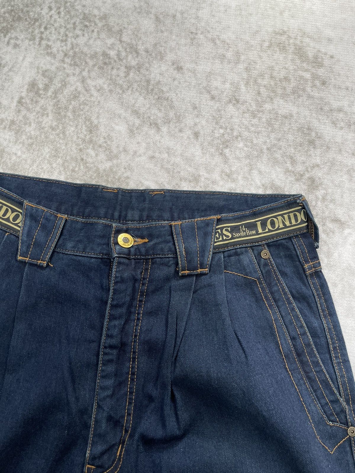 Hardy Amies 2000s hardyamies london embroidery denim pants Size US 34 / EU 50 - 4 Thumbnail
