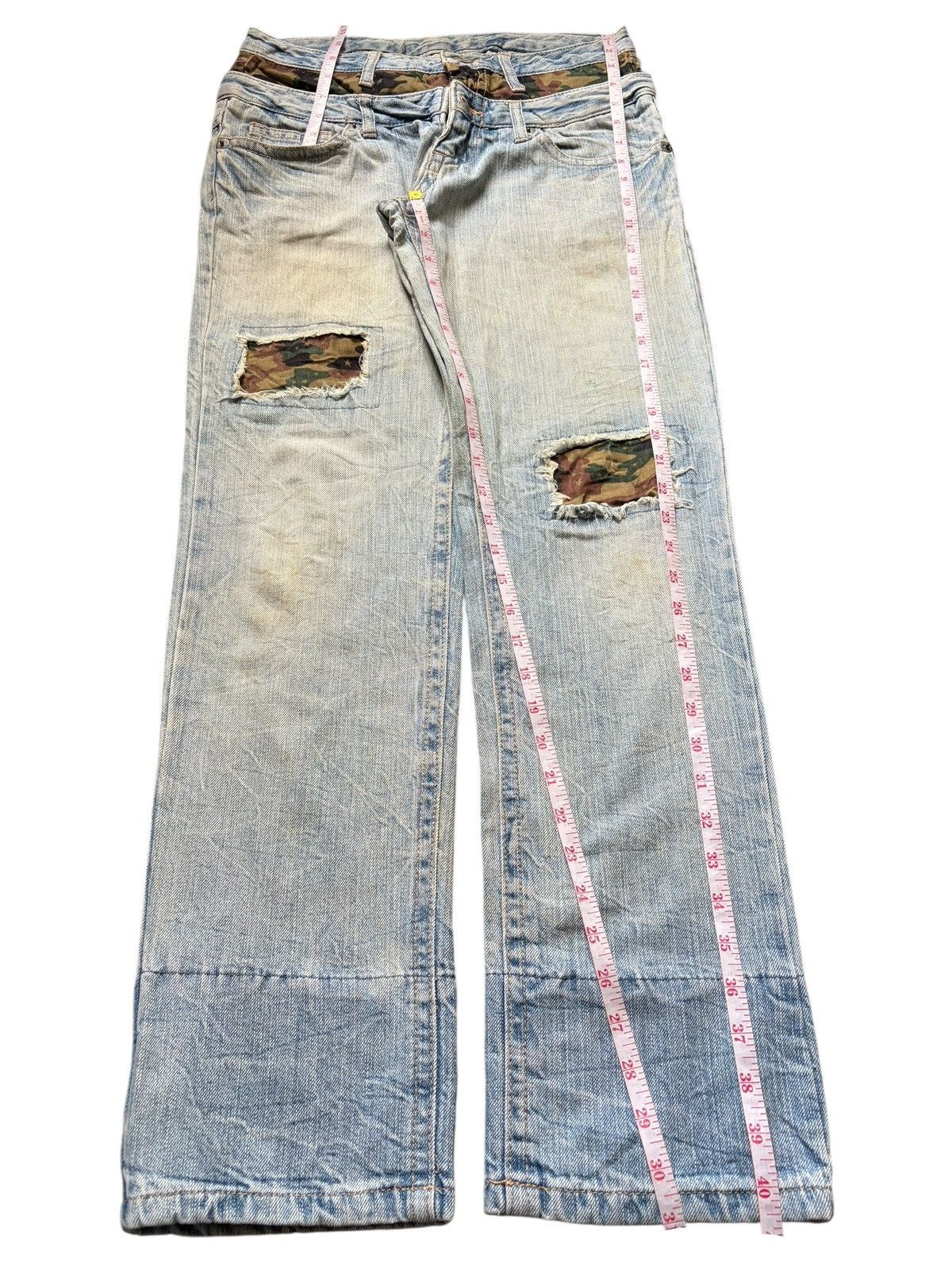 Issey Miyake Vintage Japanese Brand Double Waist Distressed Jeans Size 30" / US 8 / IT 44 - 7 Thumbnail
