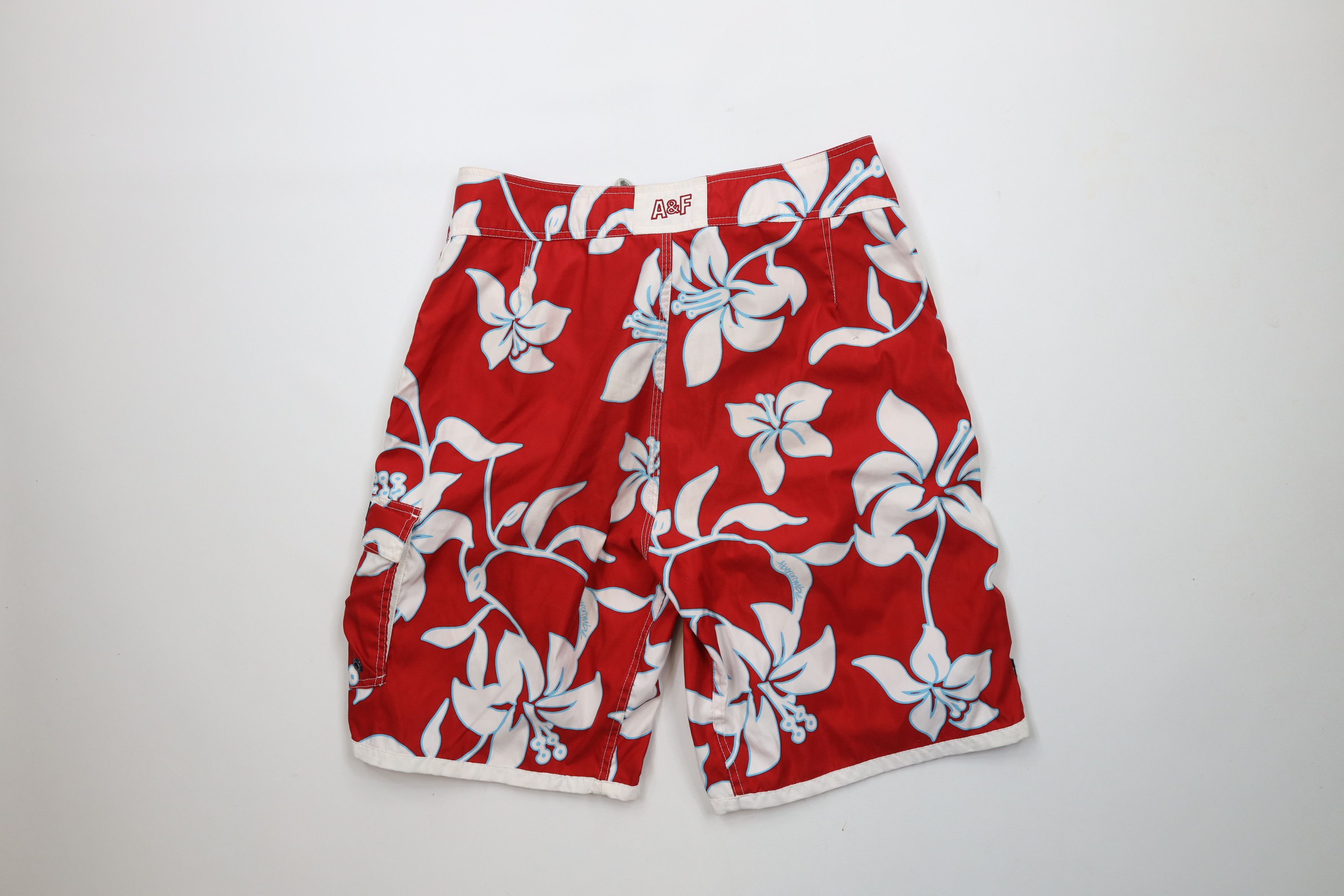 Abercrombie & Fitch × Vintage Vintage Y2K Abercrombie & Fitch Flower Hawaiian Board Shorts Size US 30 / EU 46 - 10 Thumbnail