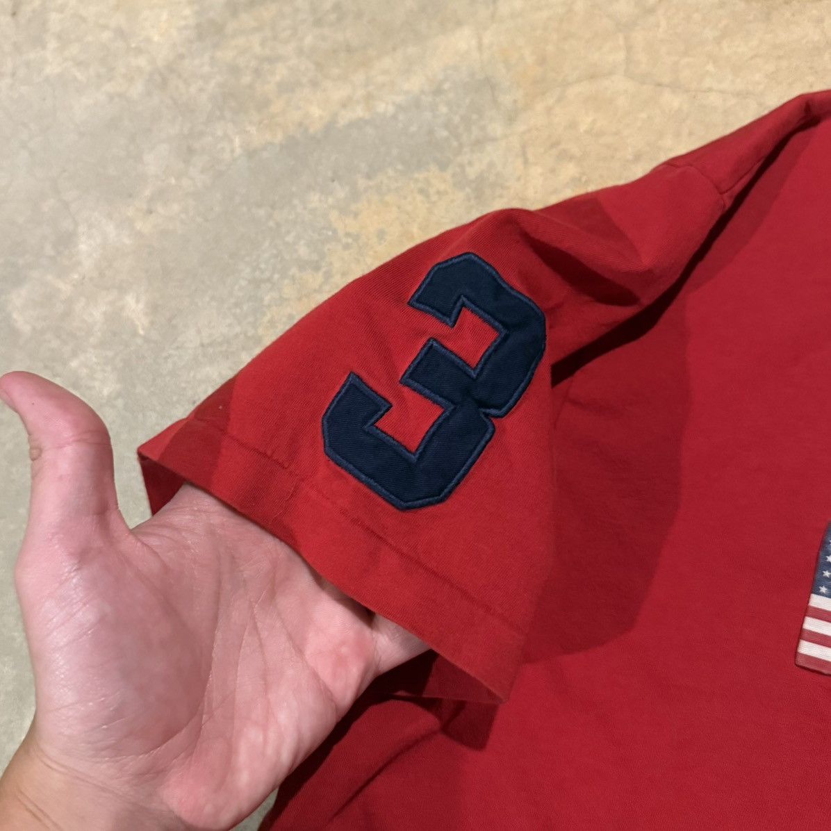 Polo Ralph Lauren Vtg 2000s Polo Ralph Lauren USA Pony Patch Tee Chief Keef Size US XXL / EU 58 / 5 - 5 Thumbnail