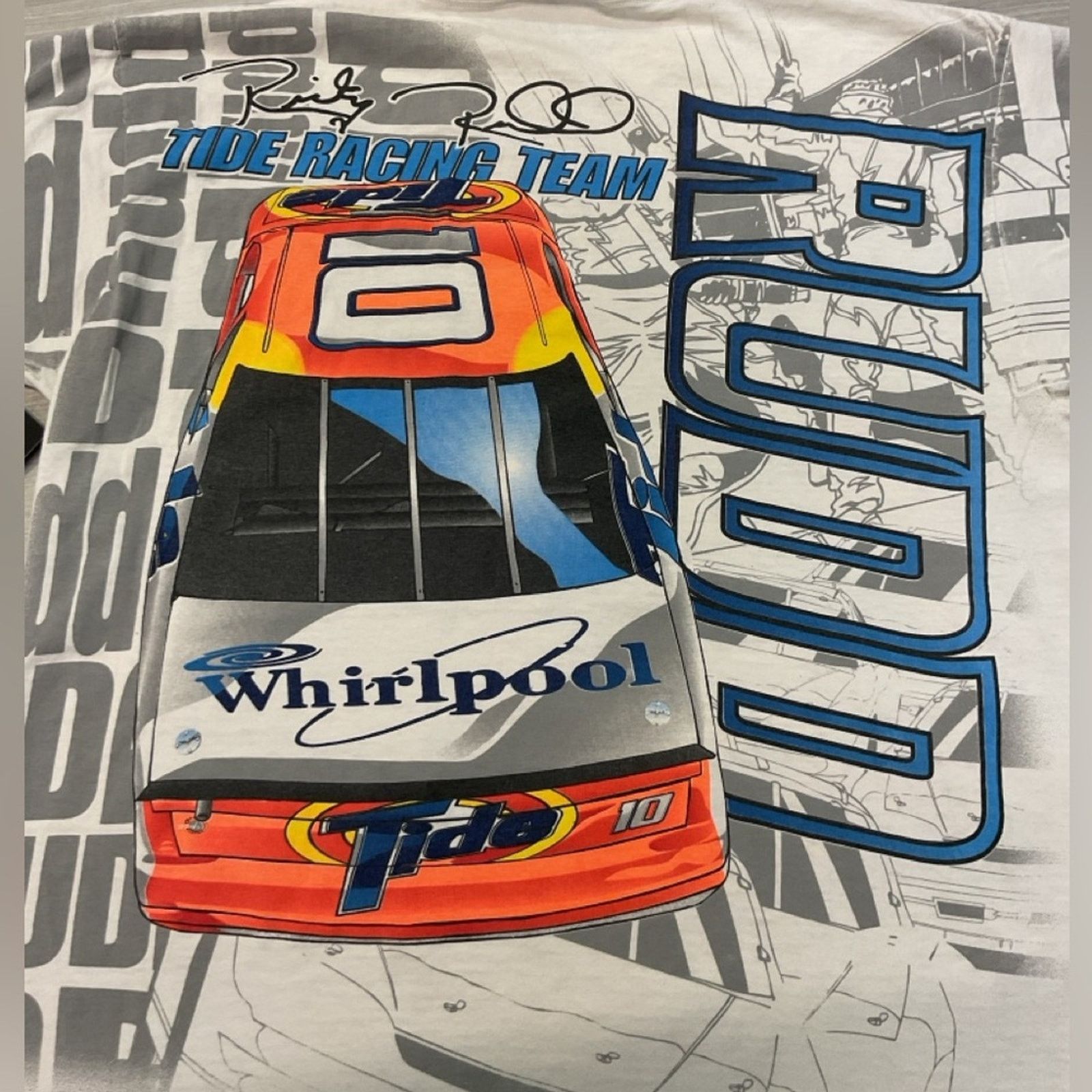 Tultex Vintage Tultex 90s NASCAR Full Print Graphic T-Shirt Size US XL / EU 56 / 4 - 7 Thumbnail