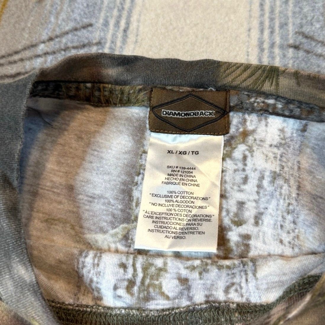Black Diamond VINTAGE Diamondback T-Shirt Camouflage Pocket Crew Neck Short Sleeve 90s Outdoor Men XL Brown Size US XL / EU 56 / 4 - 3 Thumbnail