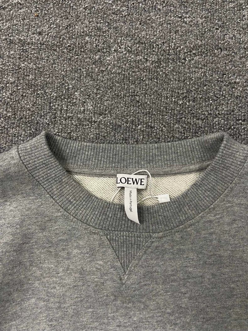 Loewe LOEWE Chest embroidered Logo round neck hoodie grey Size L / US 10 / IT 46 - 8 Thumbnail