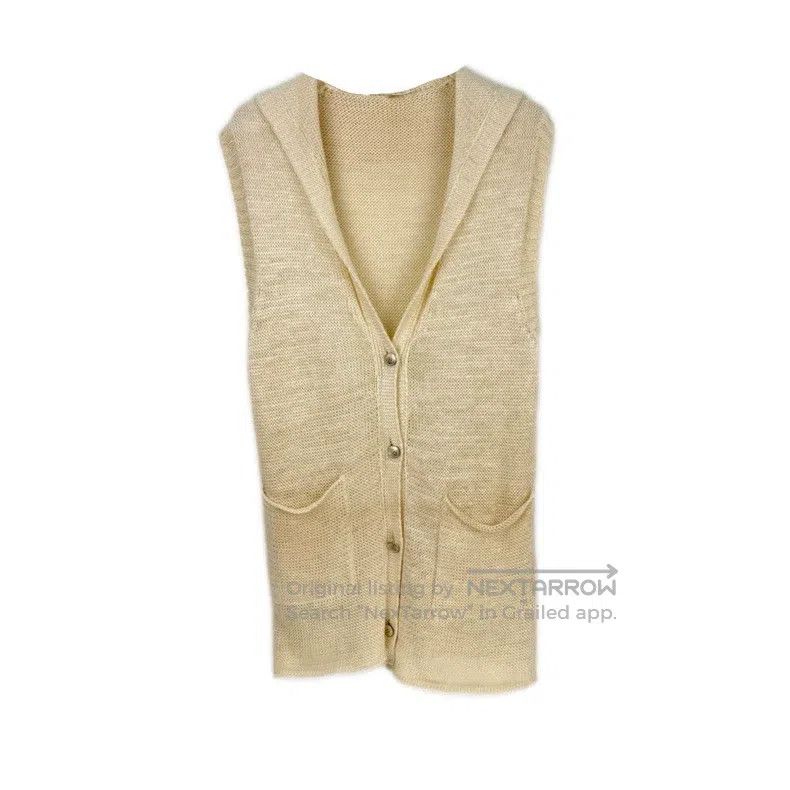 Hermes Hermes Beige wool mid-length vest cardigan Size XS / US 0-2 / IT 36-38 - 1 Thumbnail
