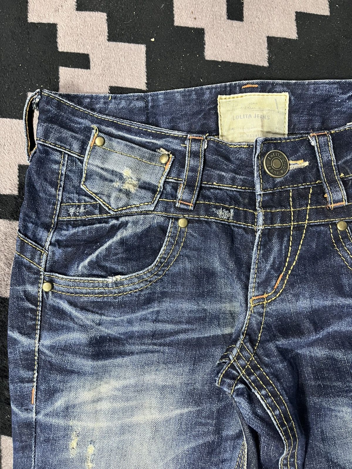 Japanese Brand Yashimoto nara lolita flare jeans Size US 27 - 7 Thumbnail