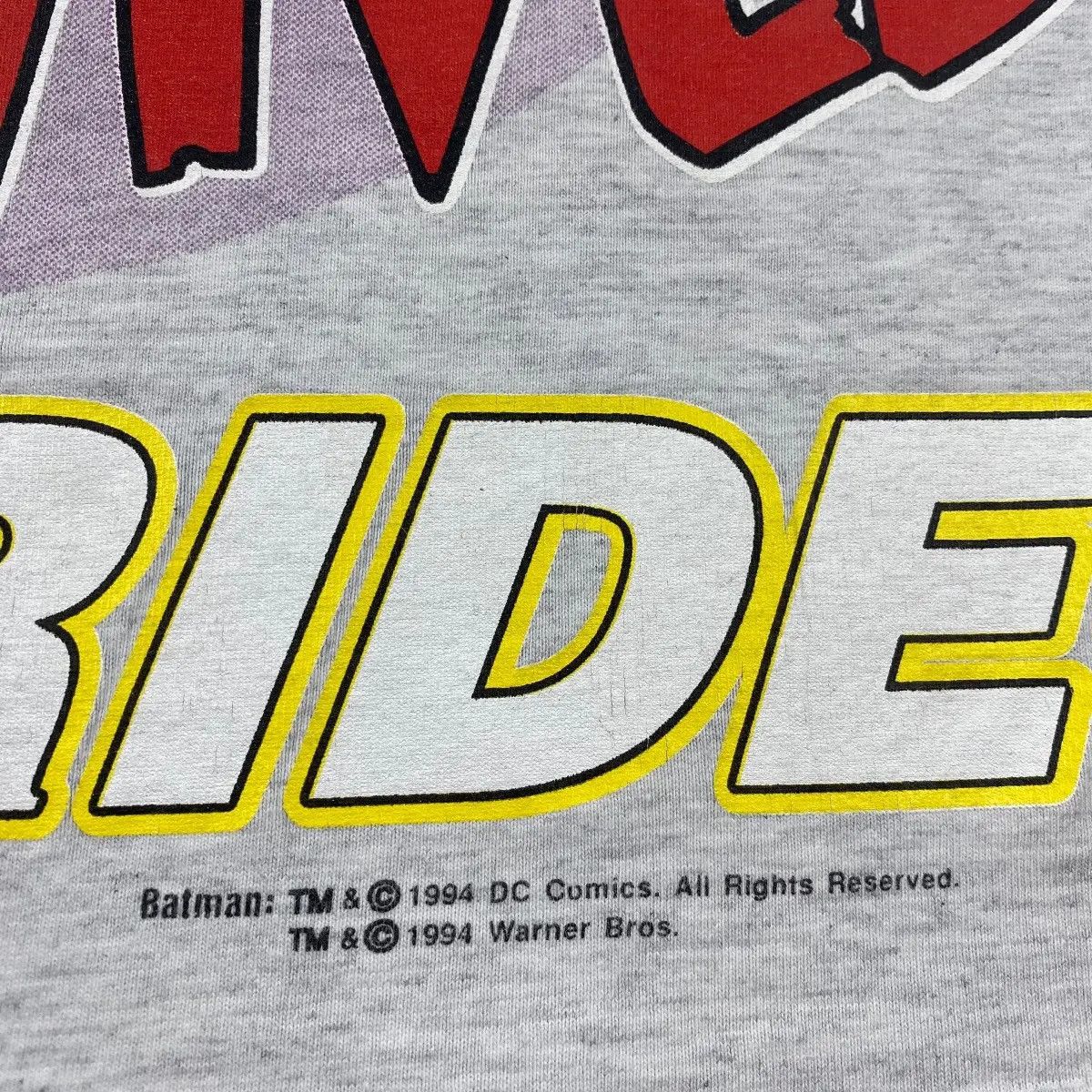 DC Comics × Vintage × Warner Bros Vintage 90's BATMAN I Survived The Ride Cartoon Tee Shirt Size US S / EU 44-46 / 1 - 3 Thumbnail